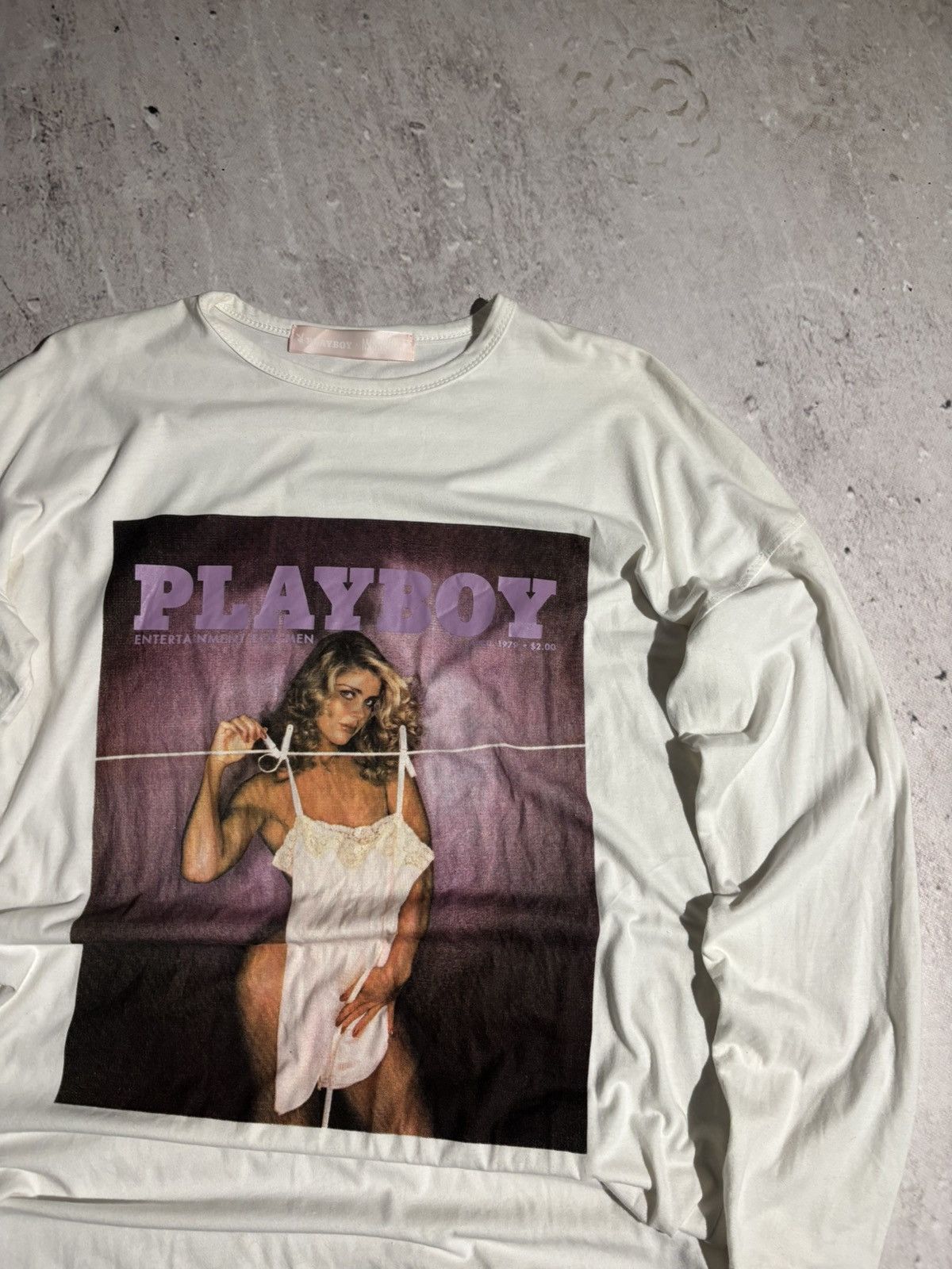 Playboy 00s Vintage Style Japan Longsleeve Oversize Naked Playboy Size US L / EU 52-54 / 3 - 4 Thumbnail