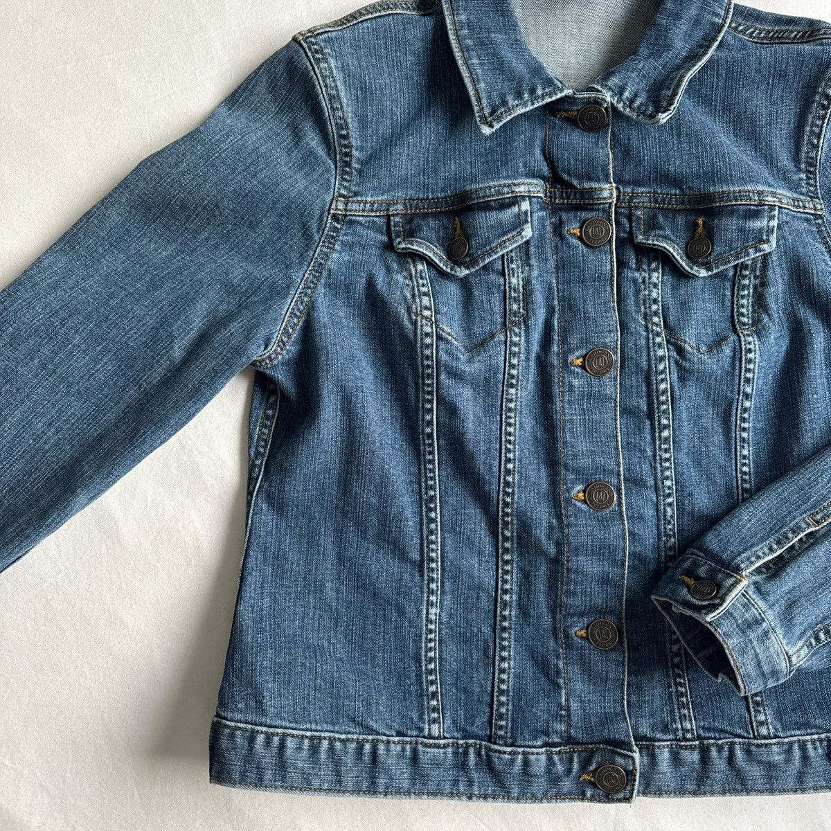 Lands' End Lands’ End Vintage Style Blue Denim Jacket Womens Medium M Size M / US 6-8 / IT 42-44 - 3 Thumbnail