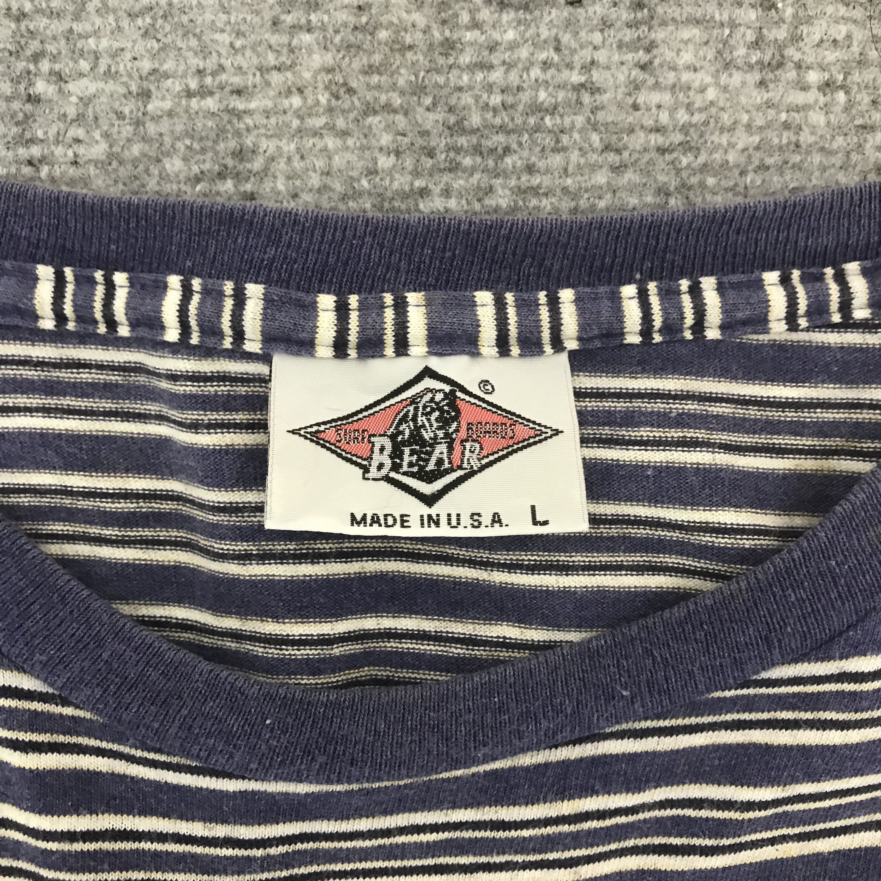 Vintage vintage bear striped t-shirt Size US L / EU 52-54 / 3 - 6 Thumbnail
