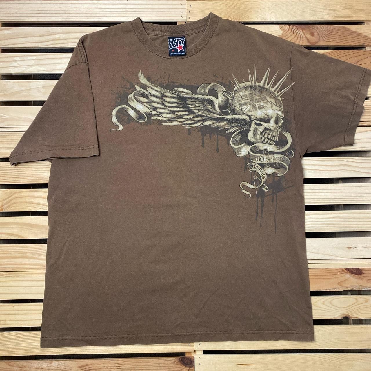 Other Vintage Top Heavy Brown JNCO-Style Y2K Skull Tee Size XL Size US XL / EU 56 / 4 - 1 Thumbnail
