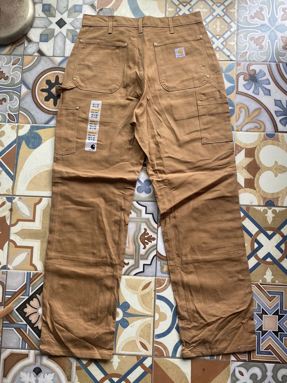 image of Carhartt Carpenter Double Knee Work Pants in Brown, Men's (Size 34)