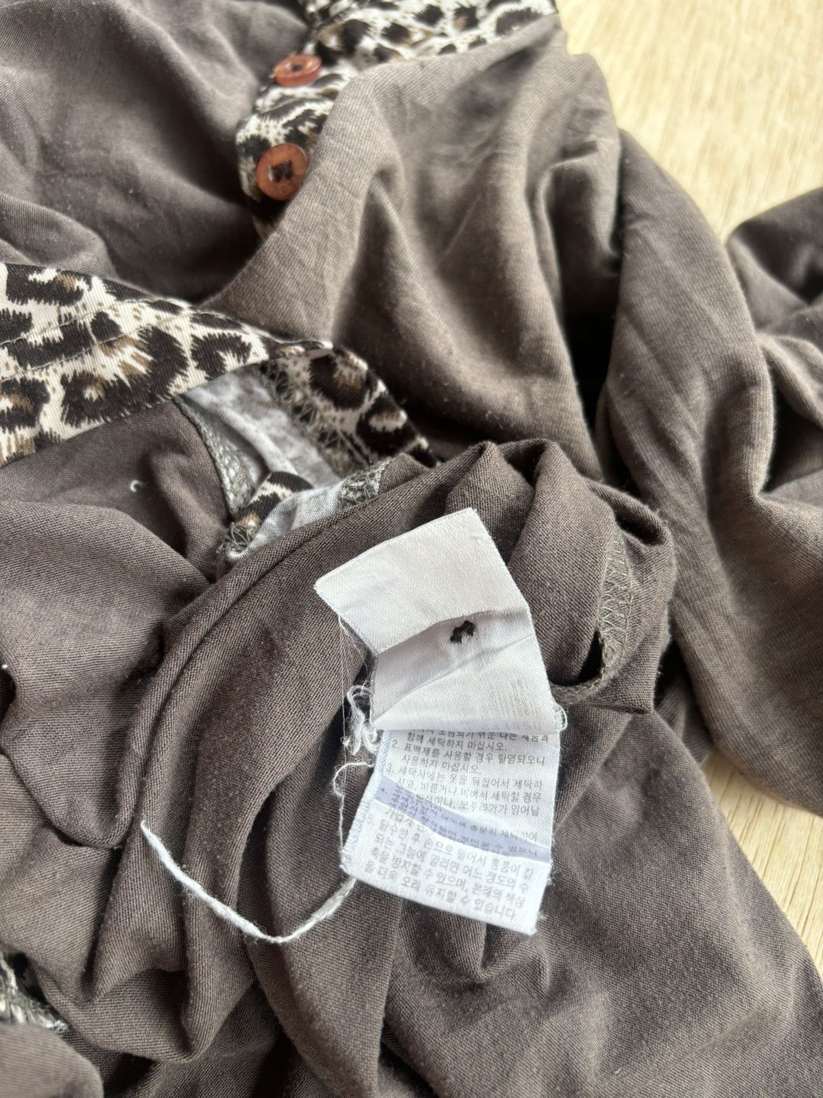 Hysteric Glamour × If Six Was Nine × Japanese Brand Y2k Leopard Henry Brown Ifsixwasnine Style Shirt Size US L / EU 52-54 / 3 - 7 Thumbnail