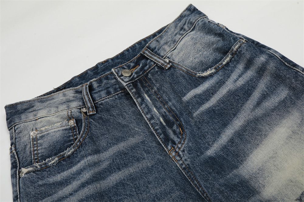Vintage Street retro wash Vibe distressed loose ripped jeans for men Size US 32 / EU 48 - 3 Thumbnail