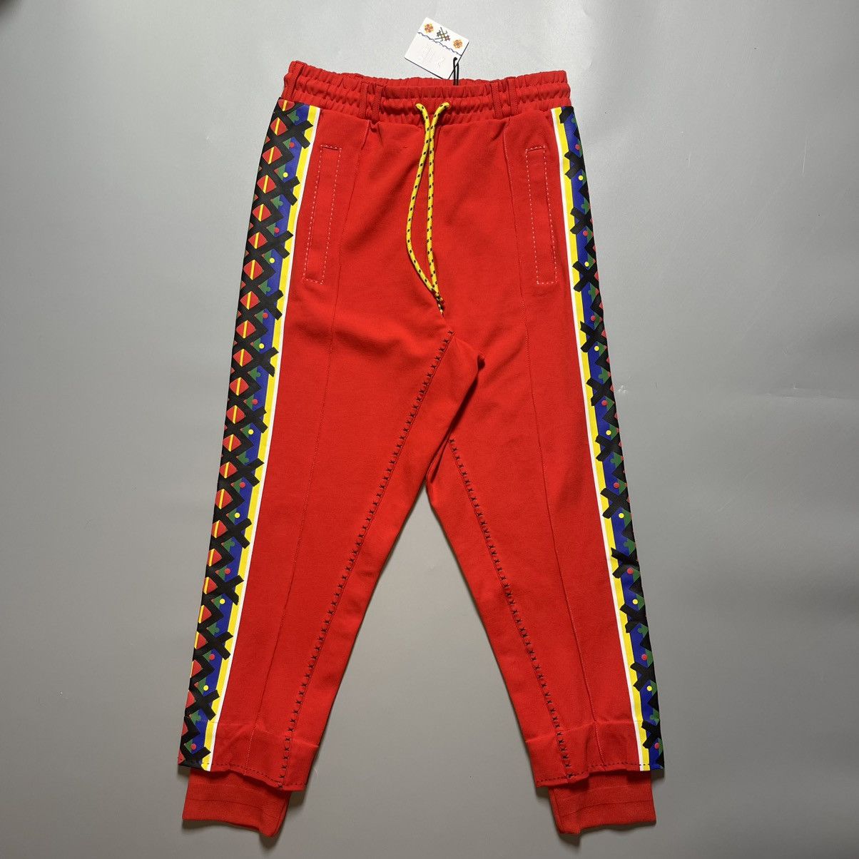 Puma × Vintage Puma x Jahnkoy Track Pants Stretch Waist Red Mens Joggers Size US 30 / EU 46 - 1 Thumbnail
