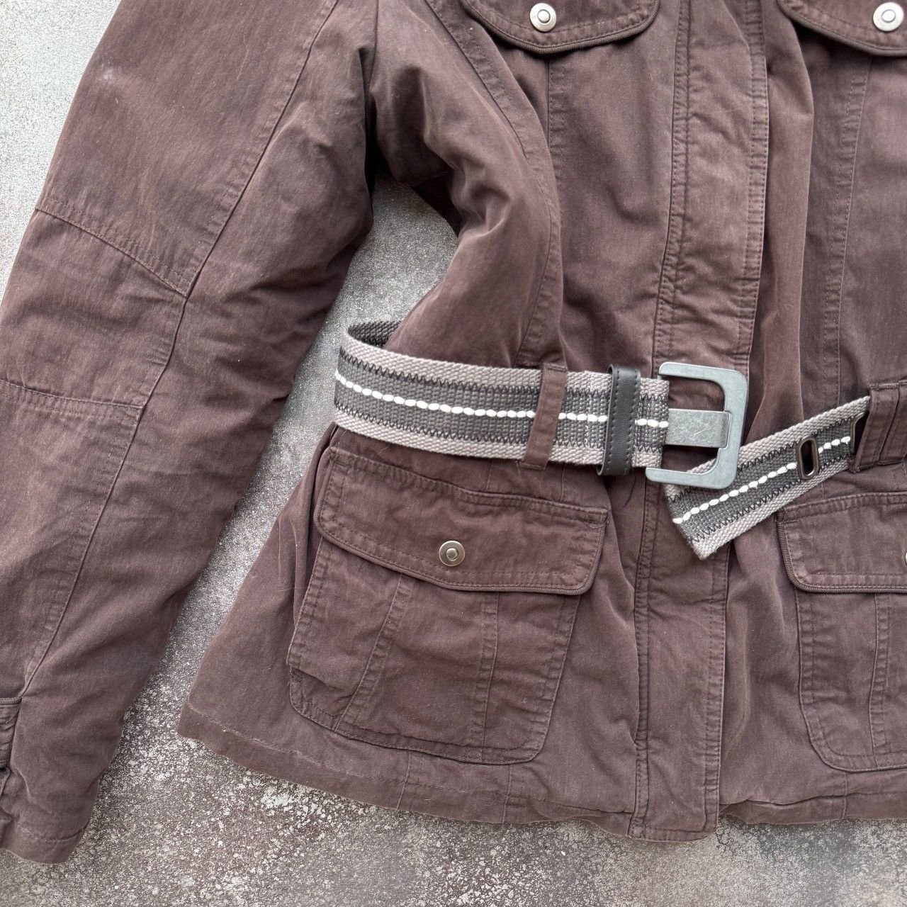 Japanese Brand Orsay Vintage Avant Garde Military Utility Belted Jacket Size L / US 10 / IT 46 - 5 Thumbnail