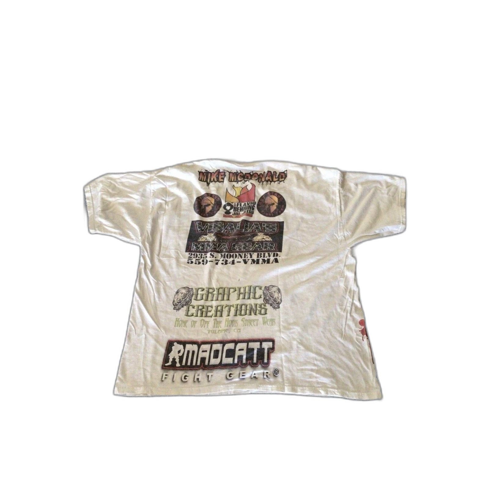 Vintage Madcat MMA UFC Fight Gear Shirt 3XL White AOP Size US XXL / EU 58 / 5 - 5 Thumbnail