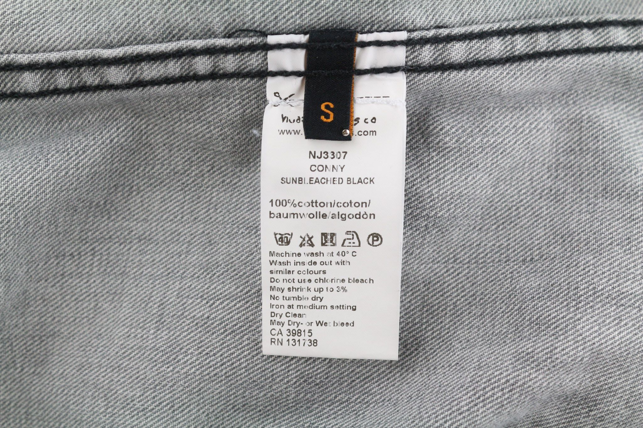 Nudie Jeans CONNY S Sunbleached Black Grey Jacket 81617 Size US S / EU 44-46 / 1 - 8 Thumbnail