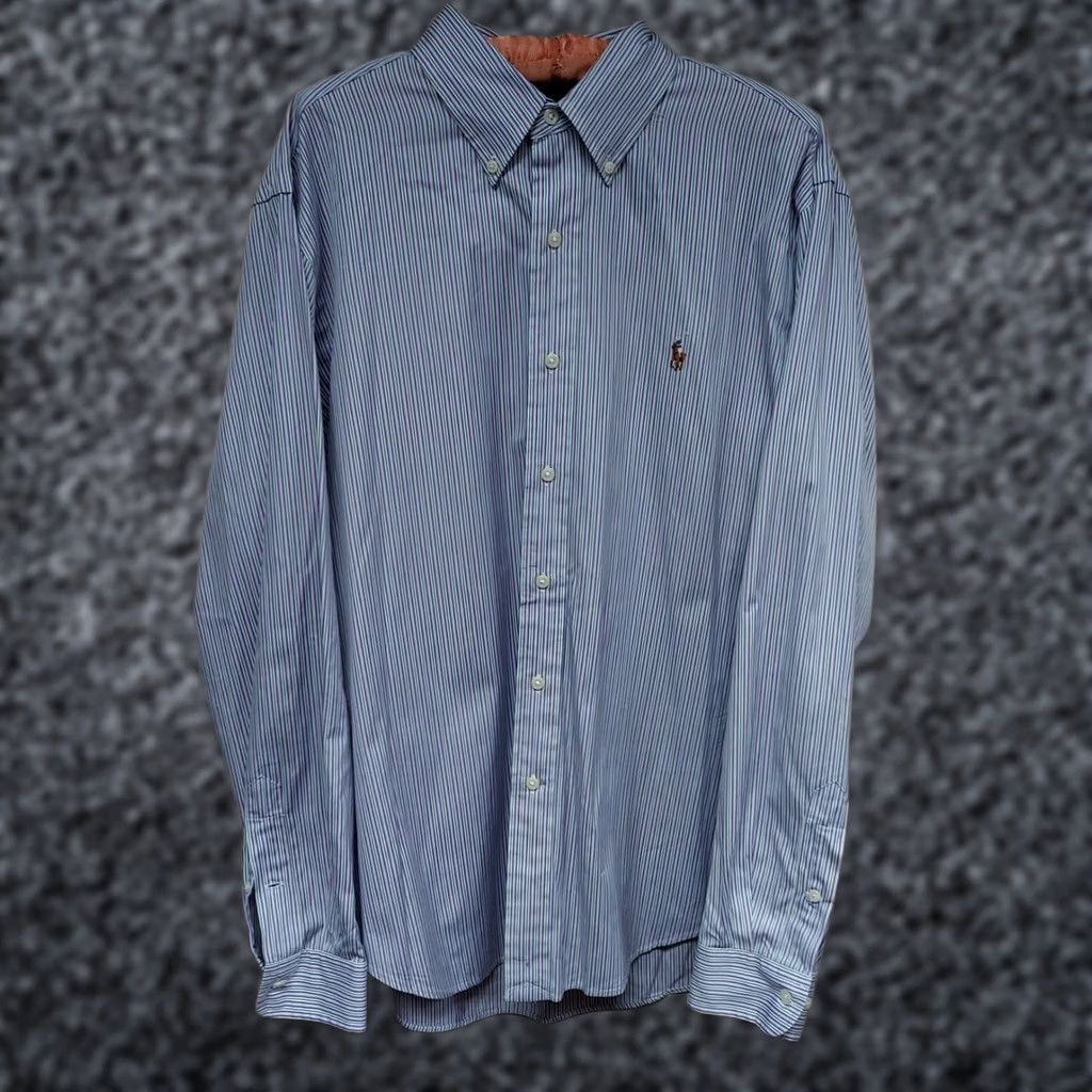 Ralph Lauren Ralph Lauren Mens Classic Fit Button-Down Dress Shirt Size 16 34/35 Striped Purple Size 42R - 1 Thumbnail