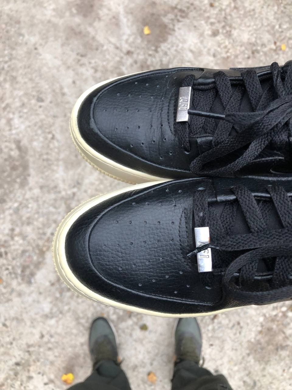 Nike × Vintage VERY RARE NIKE AIR FORCE 1 SAGE LOW BLACK LEATHER SWOOSH Y2K Size US 8 / IT 38 - 11 Thumbnail