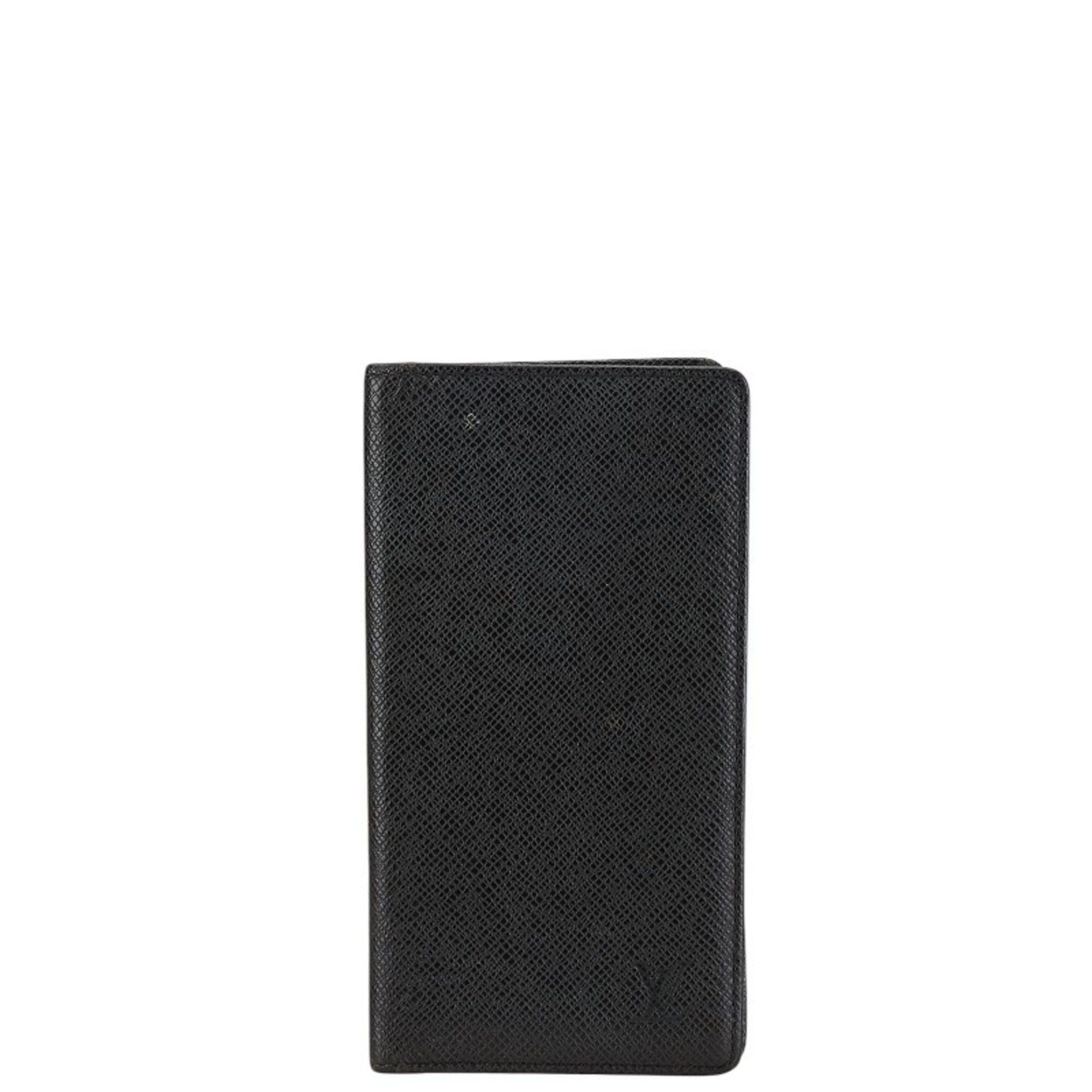 Louis Vuitton Taiga Porte-Valeur Carte Credit Bi-fold Wallet M30392 Black Leather Men's LOUIS VUITTON
