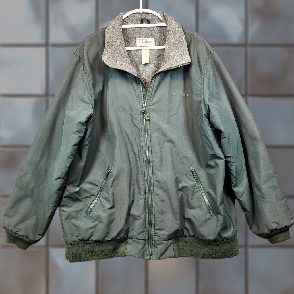 Vintage VINTAGE LL Bean Jacket Bomber XLT XL Tall Green Lined Insulated Outdoors Men's Size US XL / EU 56 / 4 - 1 Thumbnail