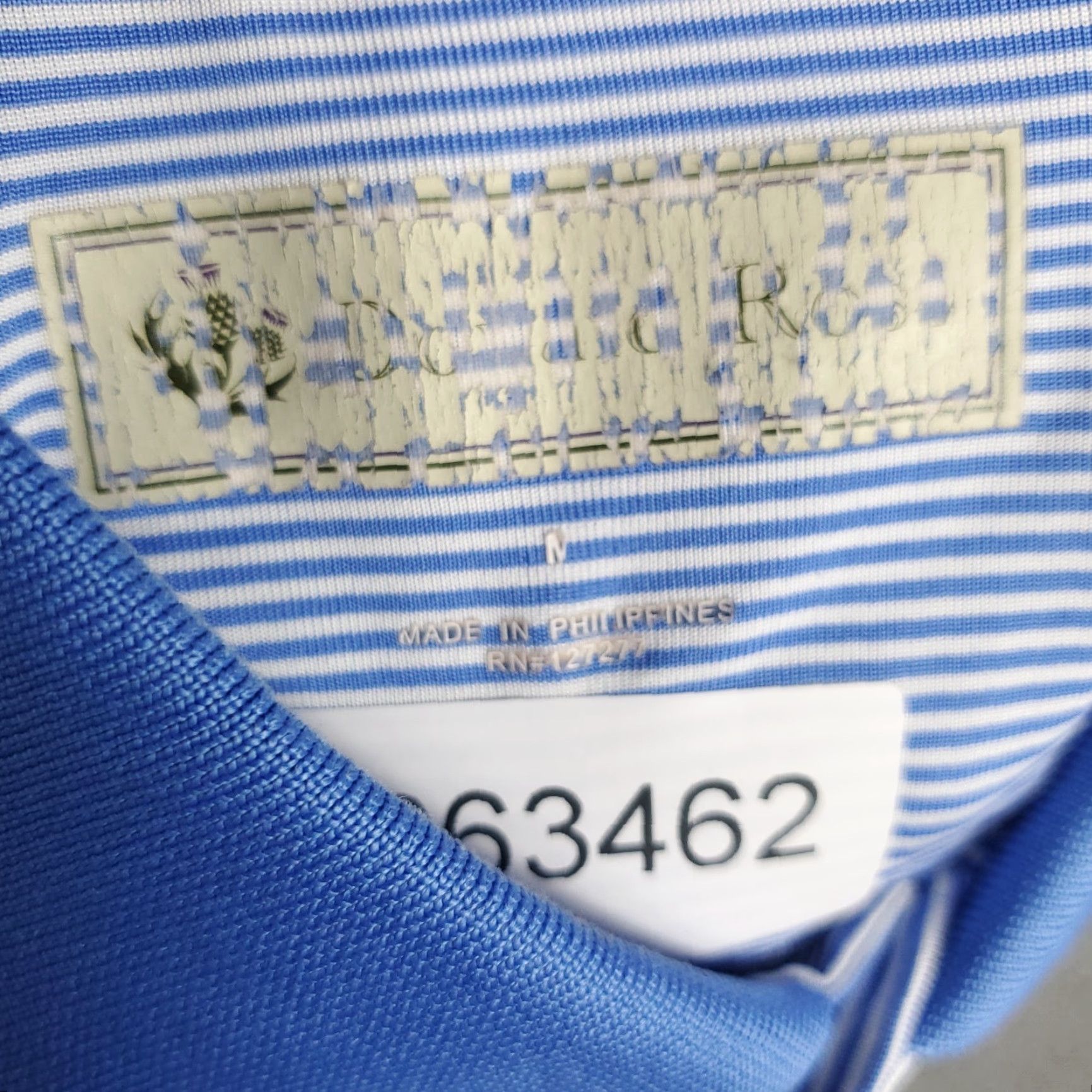Vintage Donald Ross Polo Shirt Mens Size Medium Blue Striped Golf Short Sleeve Size US M / EU 48-50 / 2 - 7 Thumbnail