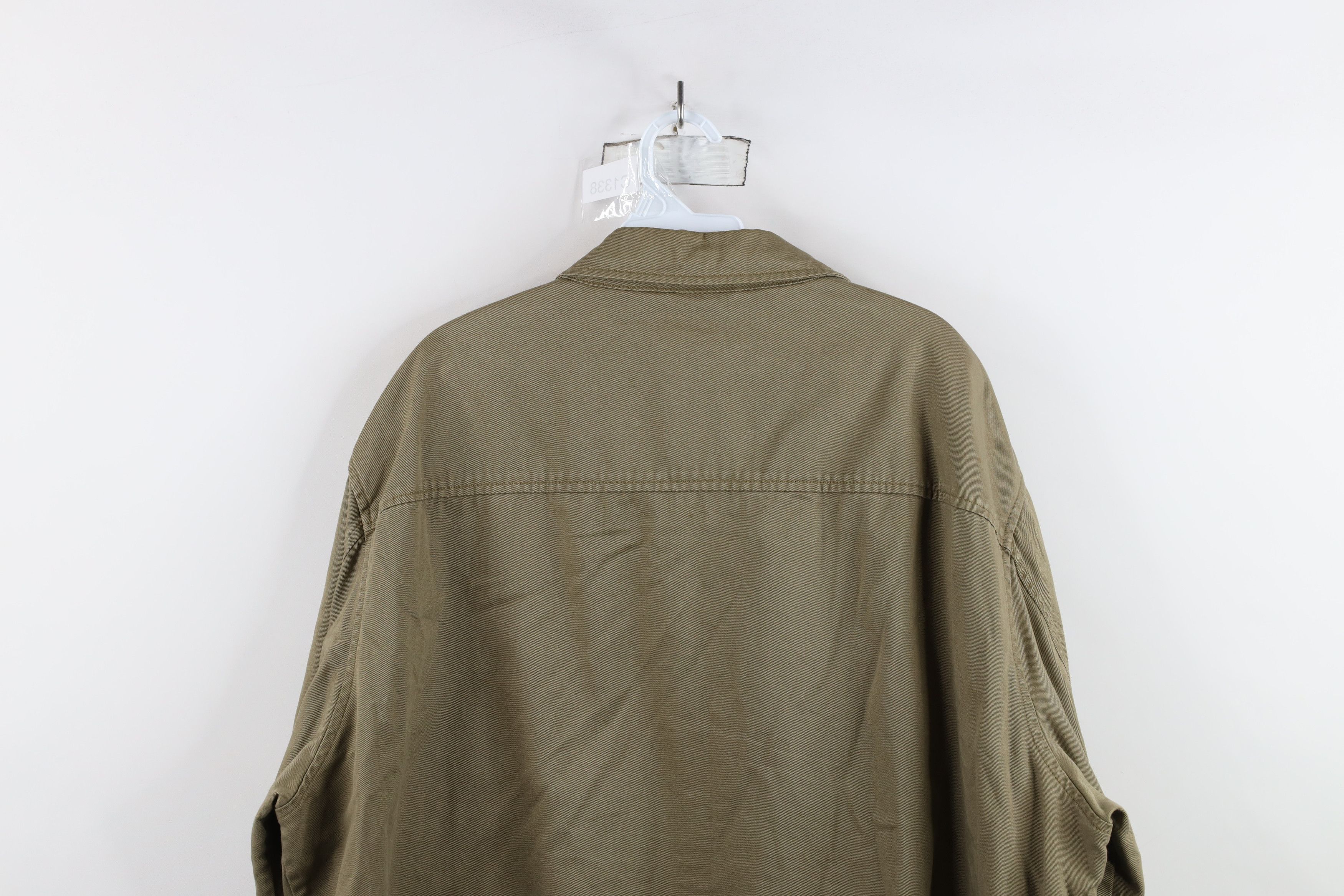 Ralph Lauren × Vintage Vintage 90s Ralph Lauren Full Zip Bomber Jacket Breen Cotton Size US XXL / EU 58 / 5 - 13 Thumbnail
