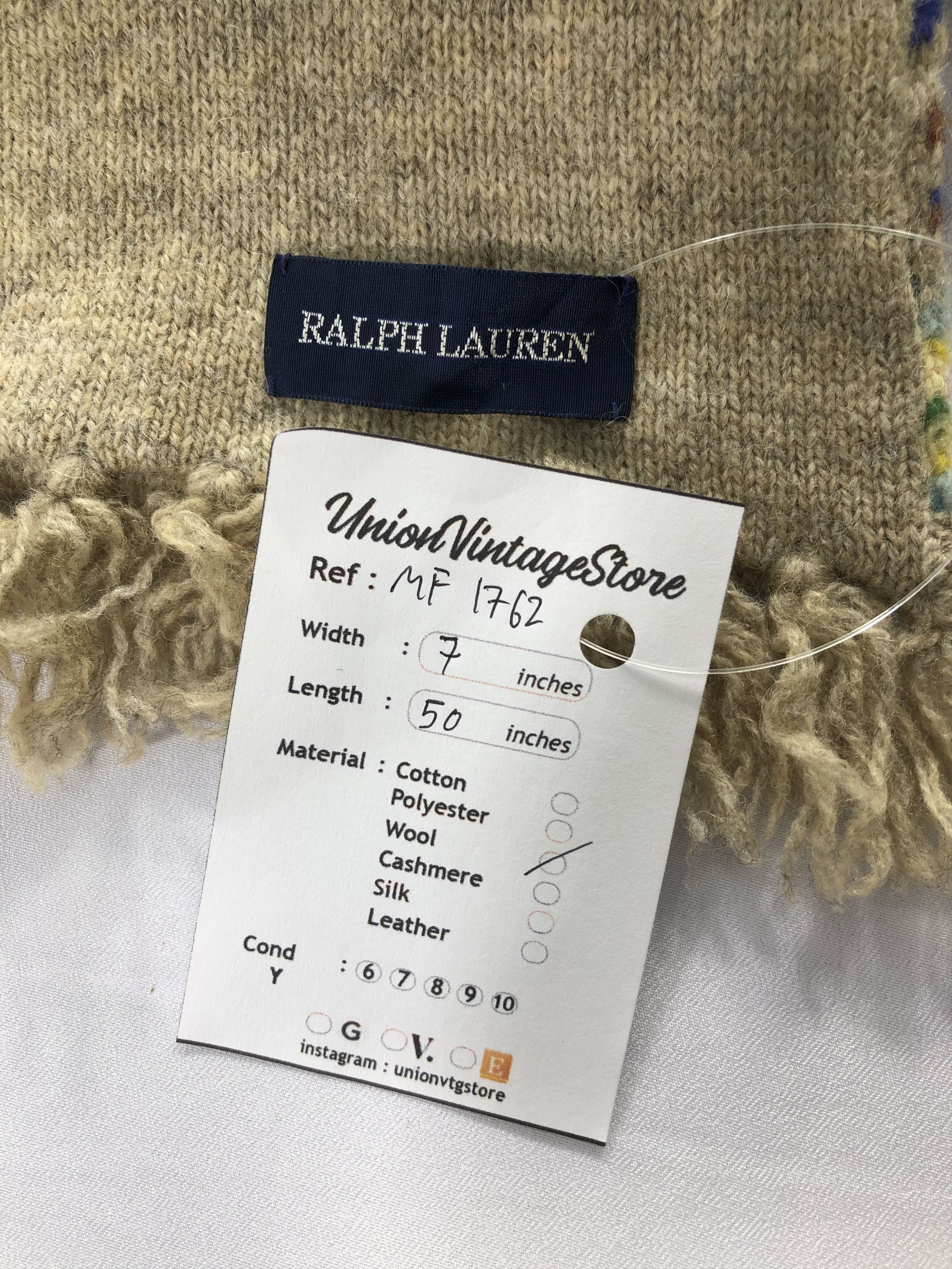 Ralph Lauren Vintage Ralph Lauren Scarf/Muffler/Neckwear MF1762 Size ONE SIZE - 5 Thumbnail