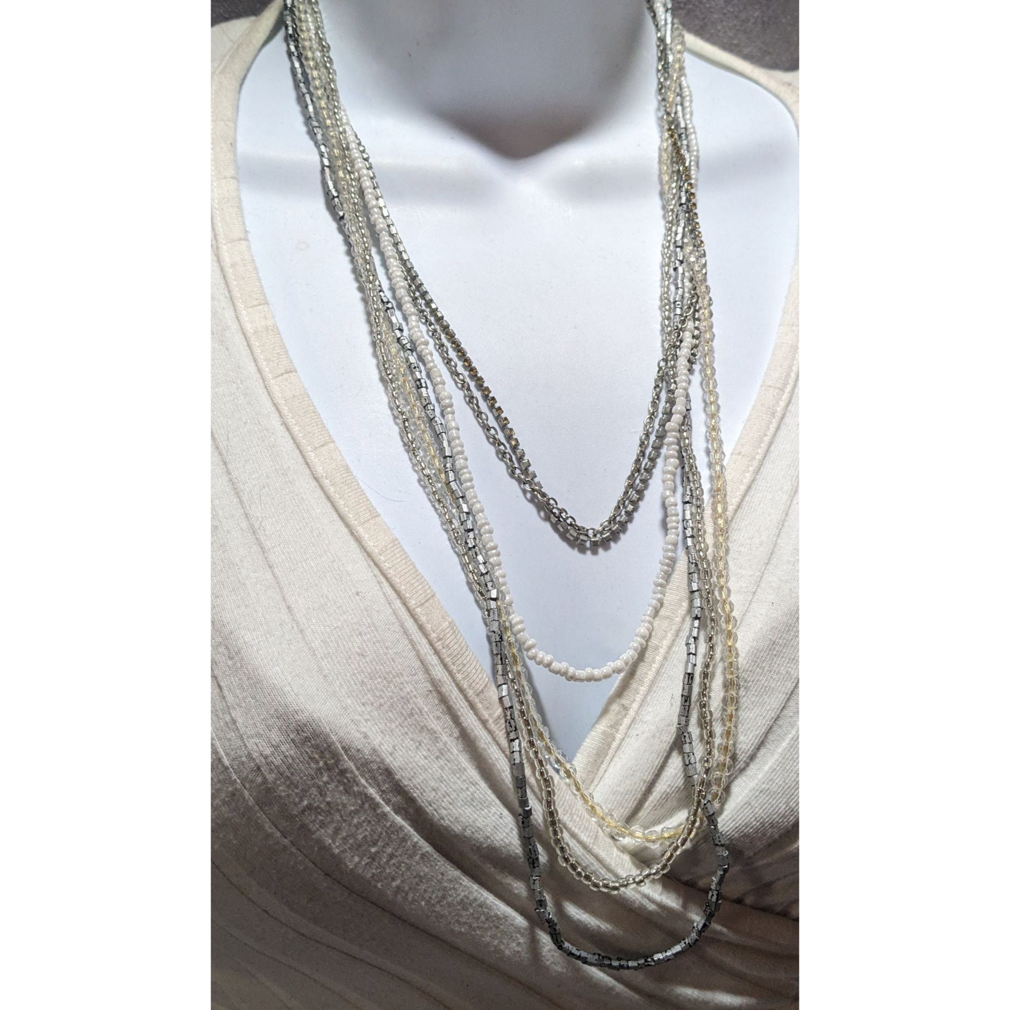 American Eagle Outfitters AEO Multilayer Bohemian Glass Beaded Necklace Size ONE SIZE - 7 Thumbnail