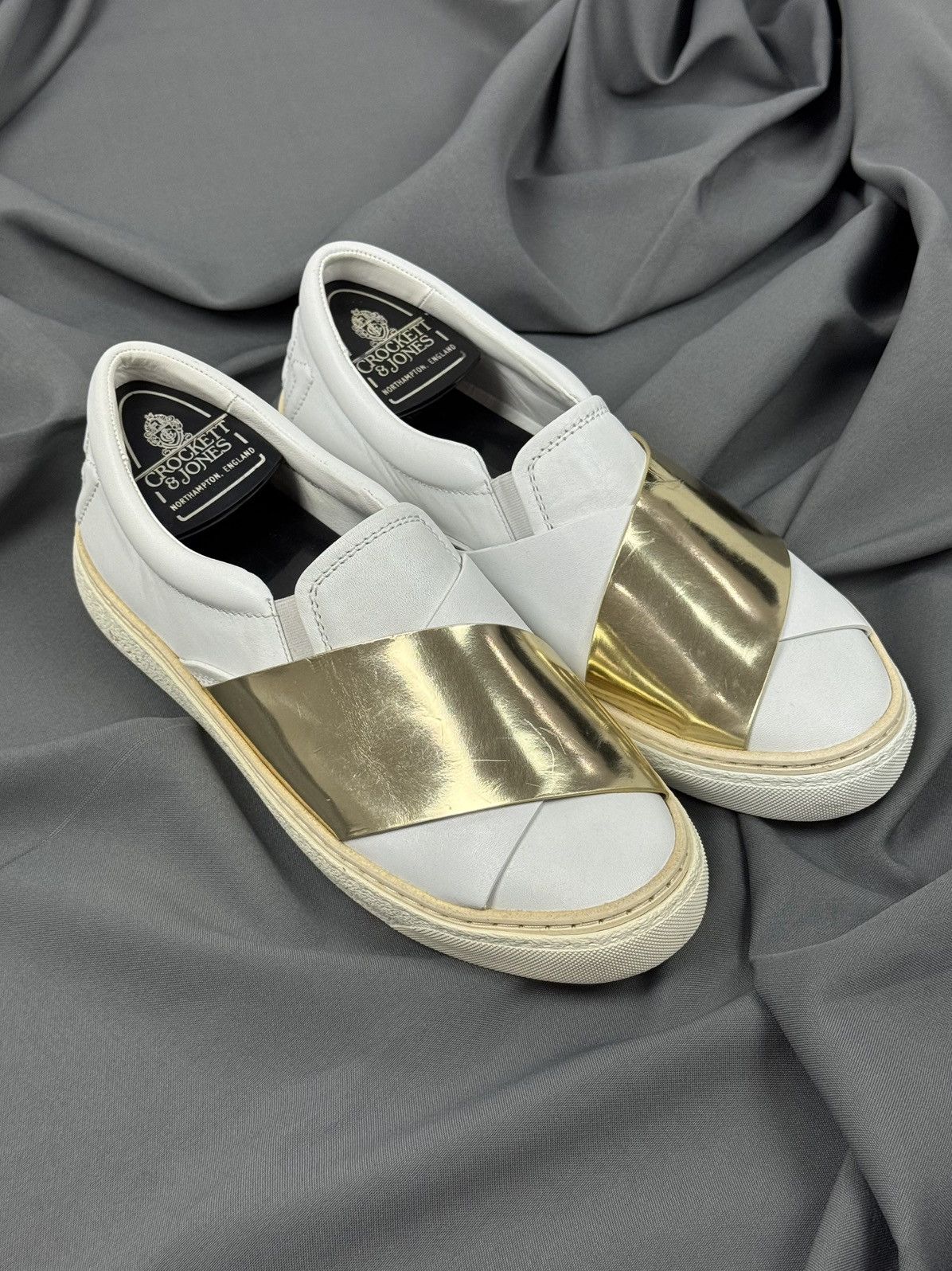 N21 N21 Slip On Leather White/Gold Shoes Made in Italy Size US 9 / EU 42 - 1 Thumbnail
