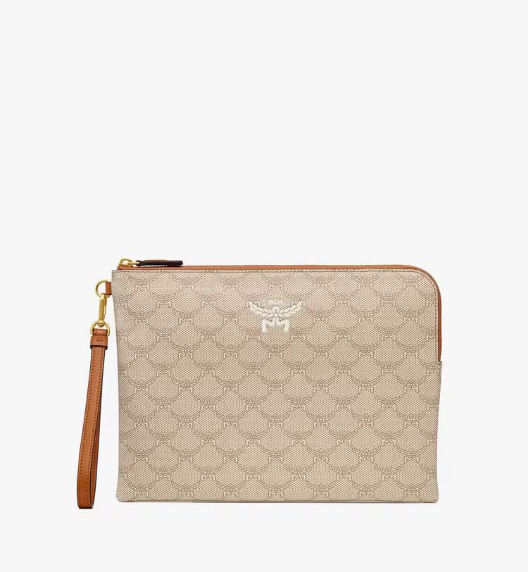 MCM o1mt1gz0725 Size: OS / Large Pouch in Beige Size ONE SIZE - 1 Thumbnail