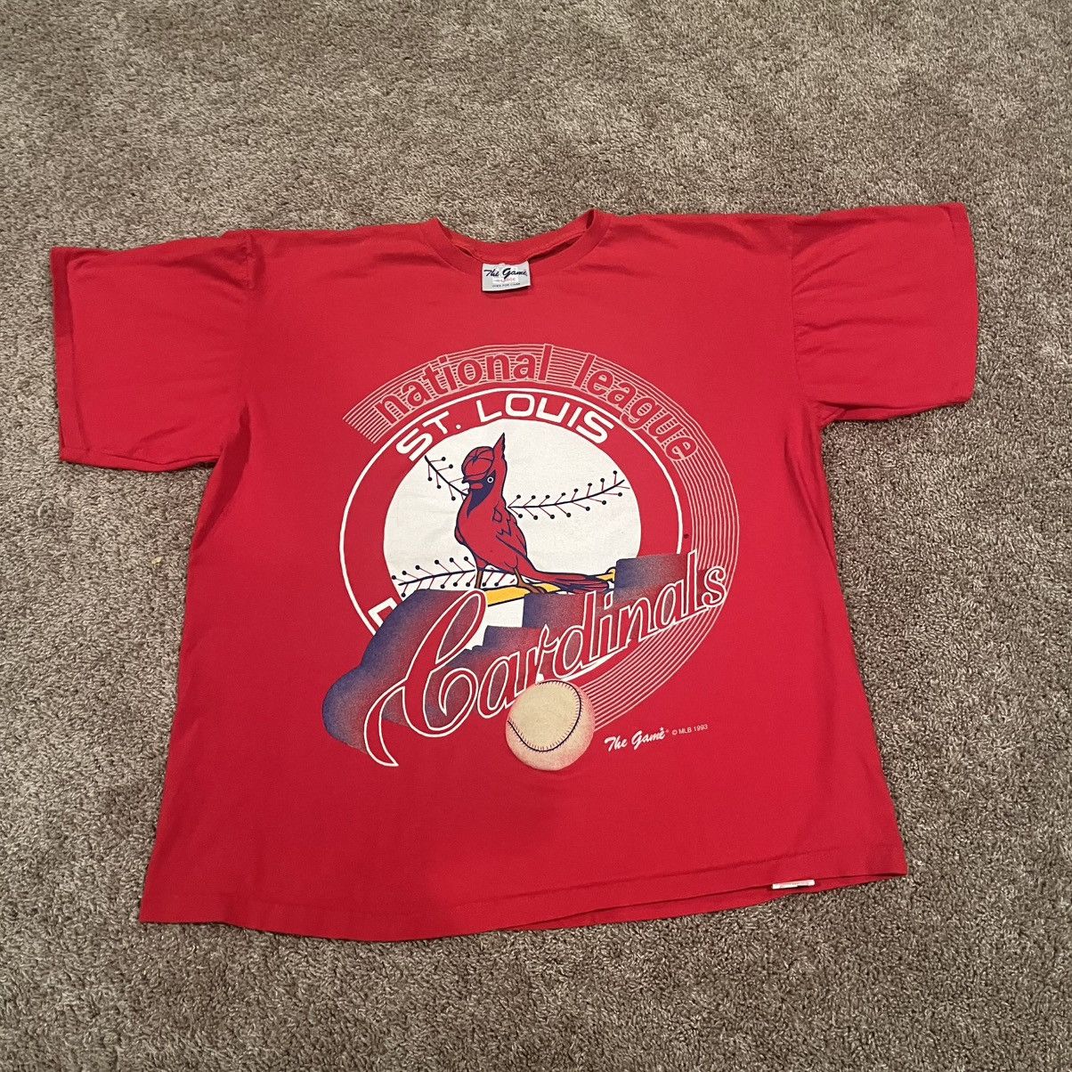 The Game 1993 St. Louis Cardinals Single Stitch Tee (XL) Size US XL / EU 56 / 4 - 1 Thumbnail