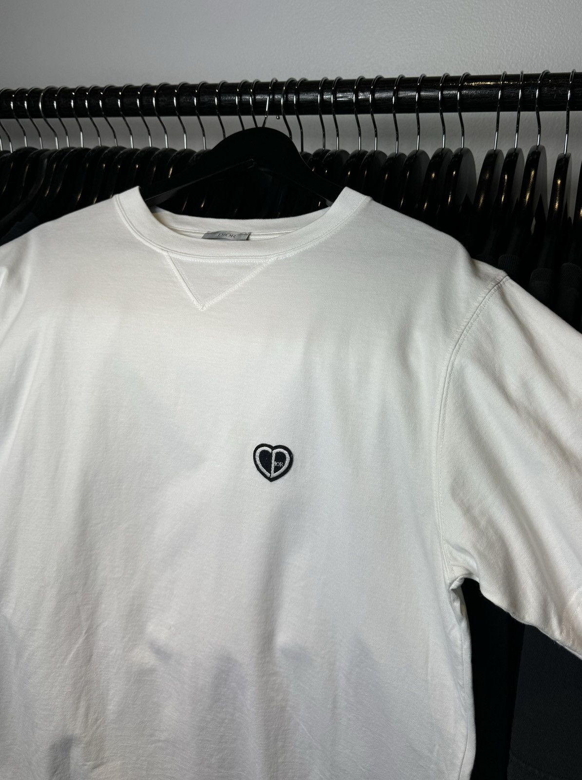 Dior Dior CD Heart Patch White Tee - Medium Size US M / EU 48-50 / 2 - 2 Thumbnail