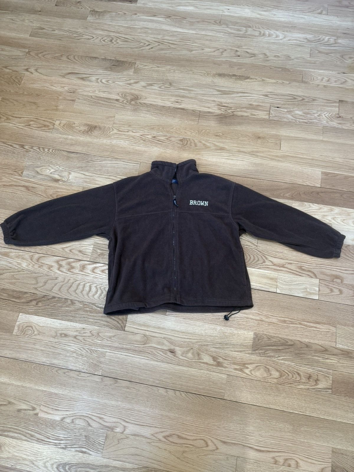 Vintage Vintage Brown University Fleece Jacket – Made in USA – Small Size US S / EU 44-46 / 1 - 2 Thumbnail