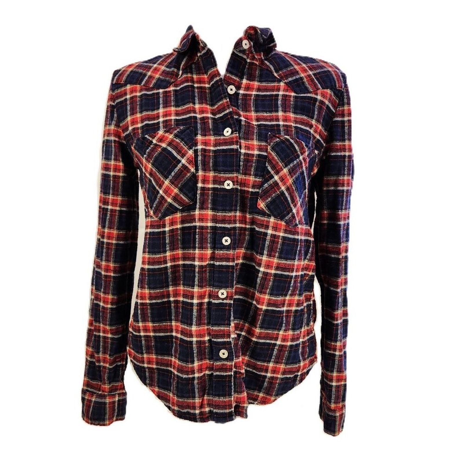 Forever 21 Forever 21 Red & Blue Plaid Button Up Shirt - Small Size S / US 4 / IT 40 - 1 Thumbnail