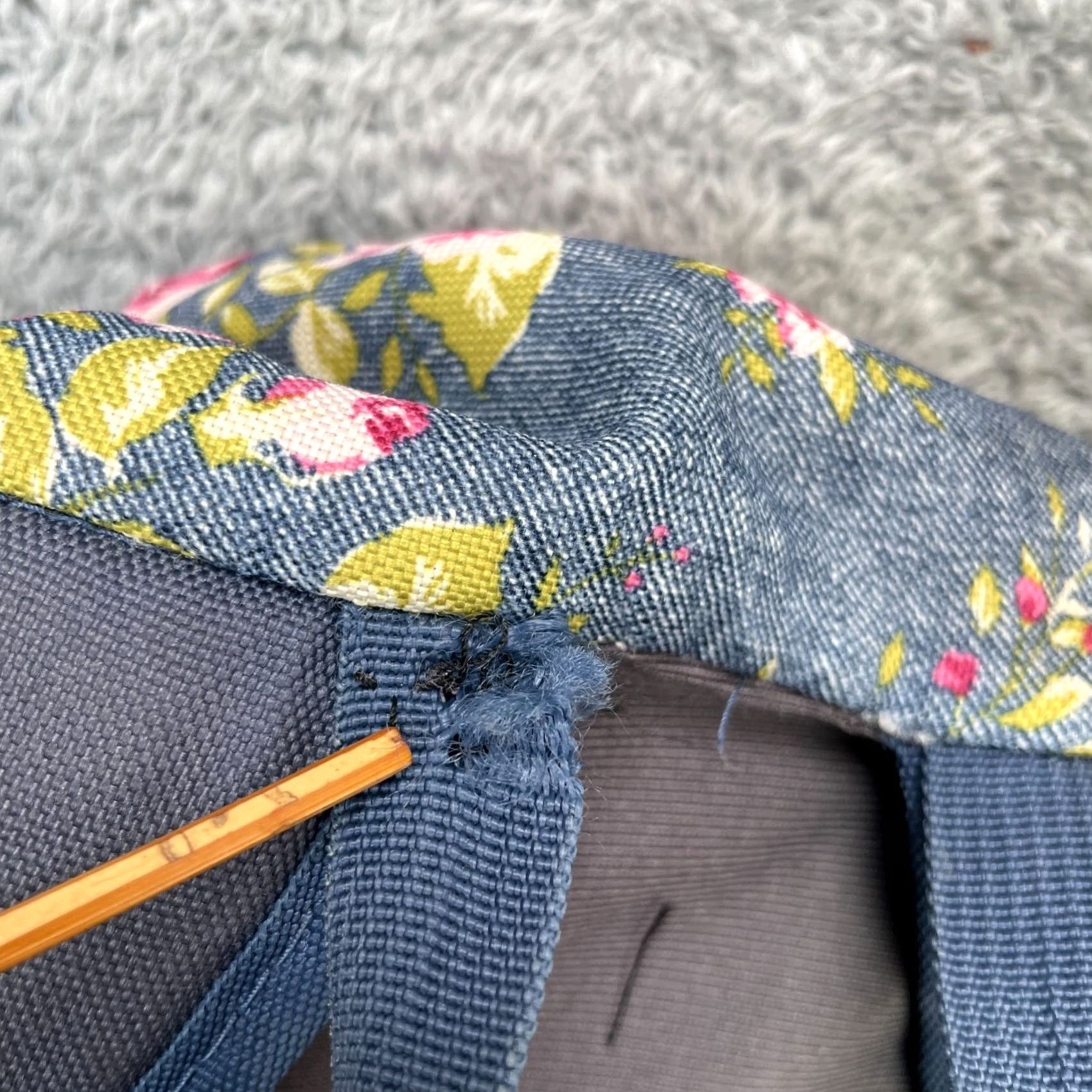 Jansport Jansport Backpack Womens Blue Floral School Adjustable Strap Canvas Zip Bag Size ONE SIZE - 6 Thumbnail