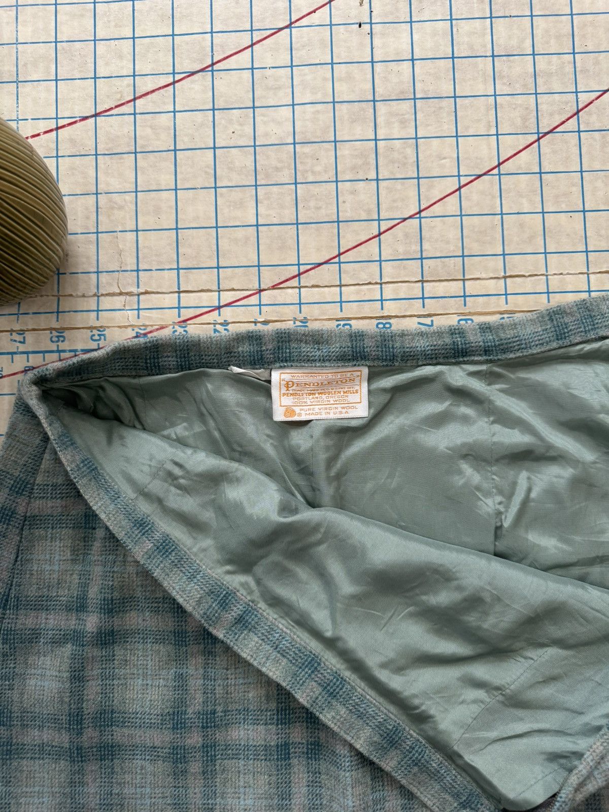 Pendleton × Vintage Vintage Pendleton Wool Plaid Skirt Made in USA Blue Size 28" / US 6 / IT 42 - 6 Thumbnail