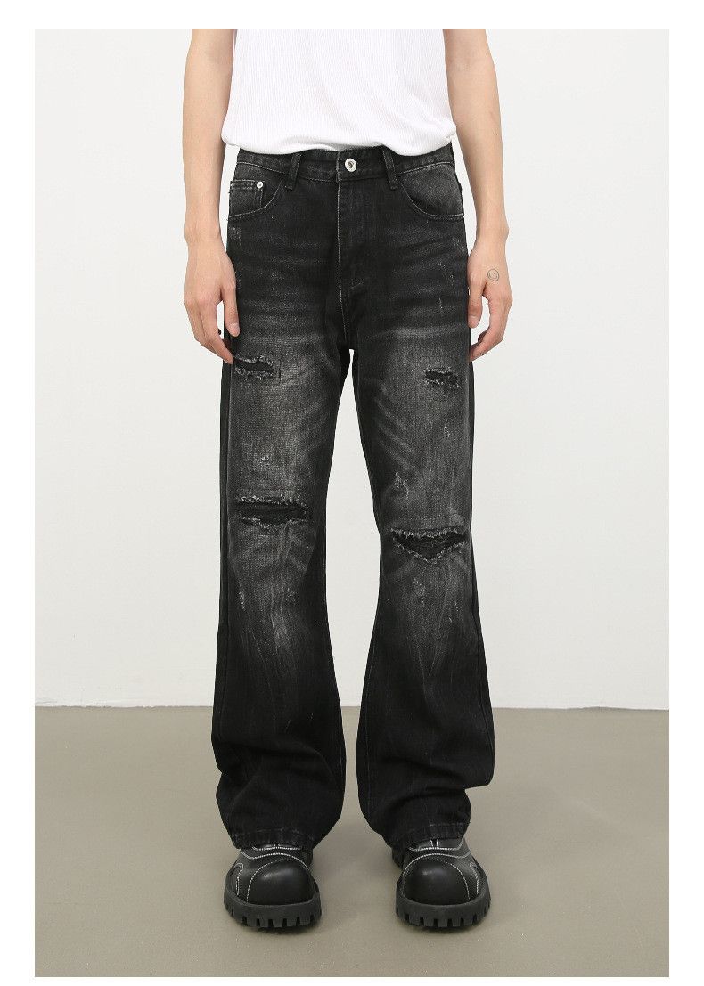 Japanese Brand × Jean Vintage high street flared ripped jeans Size US 32 / EU 48 - 1 Thumbnail