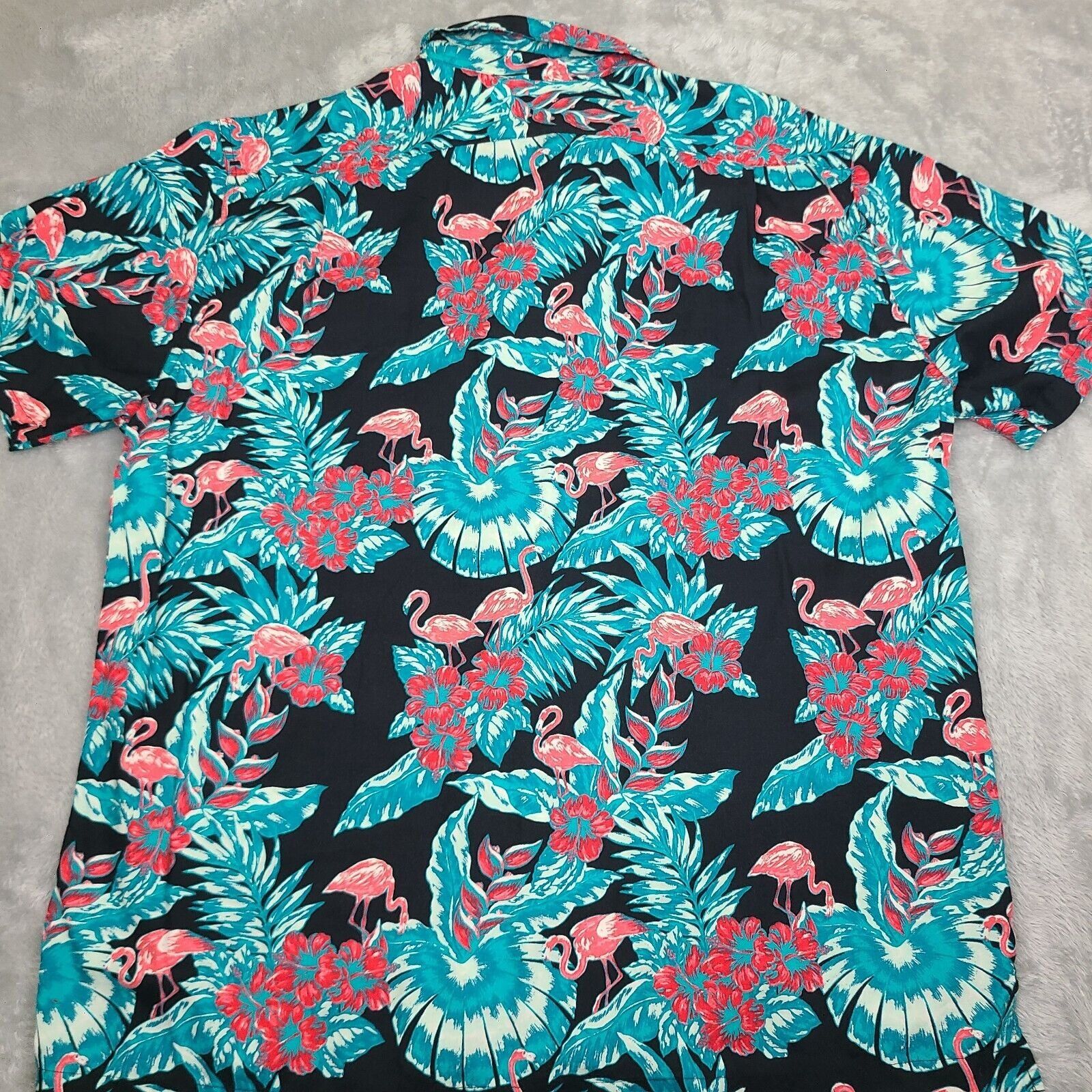 Cubavera Cubavera Flamingo Beach Party Button Down Black Mens Size X- Size US XL / EU 56 / 4 - 8 Thumbnail
