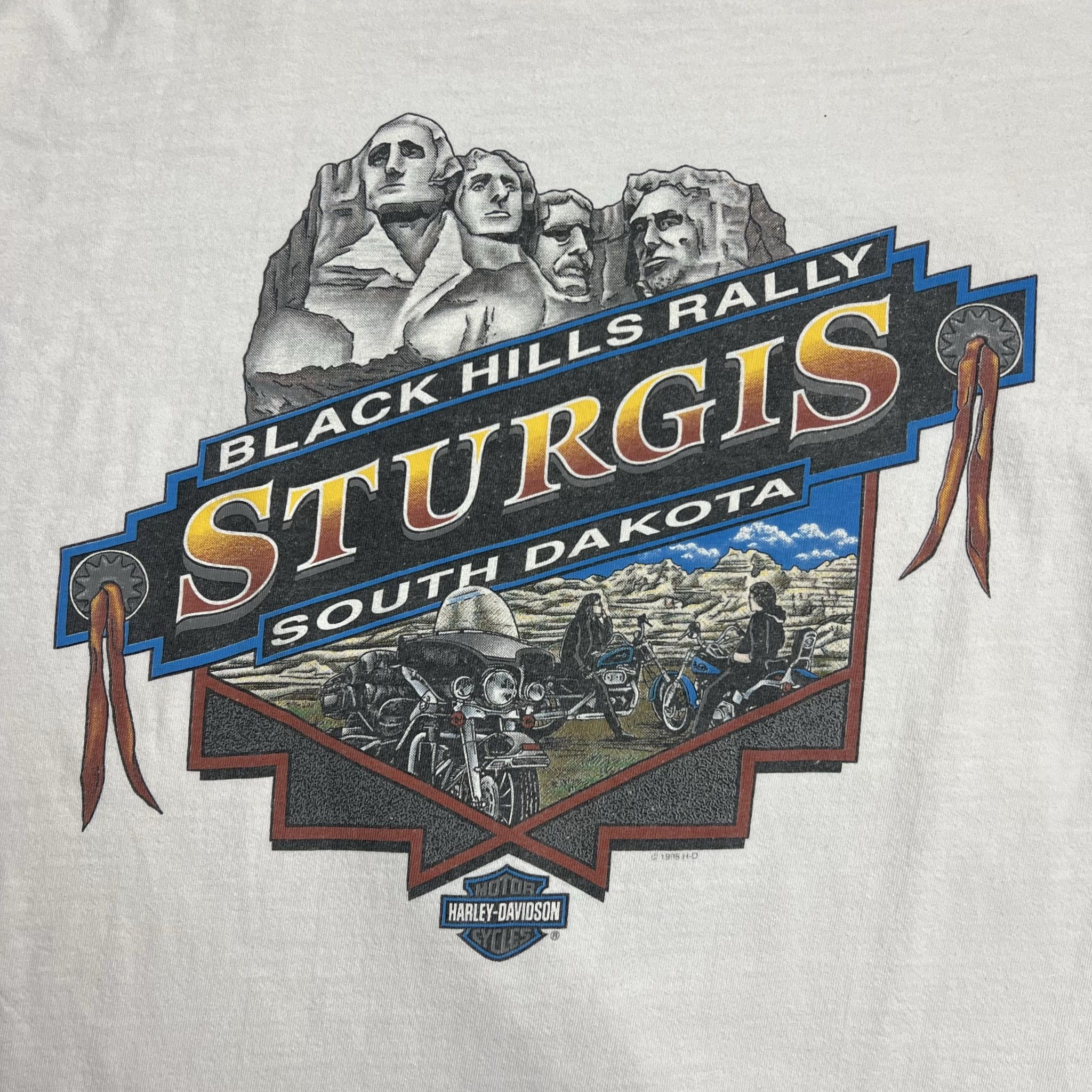 Harley Davidson 1998 Harley-Davidson Sturgis Black Hills Rally Graphic Tee Size US L / EU 52-54 / 3 - 6 Thumbnail