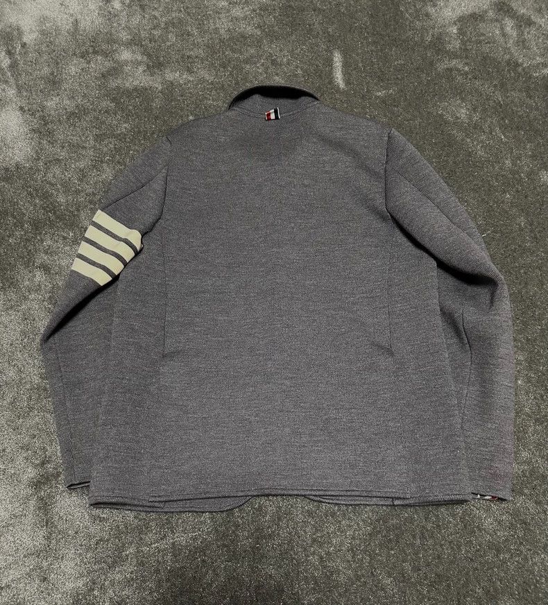 Thom Browne Thom Browne Medium grey four-barrel wool knit jacket Size US M / EU 48-50 / 2 - 6 Thumbnail