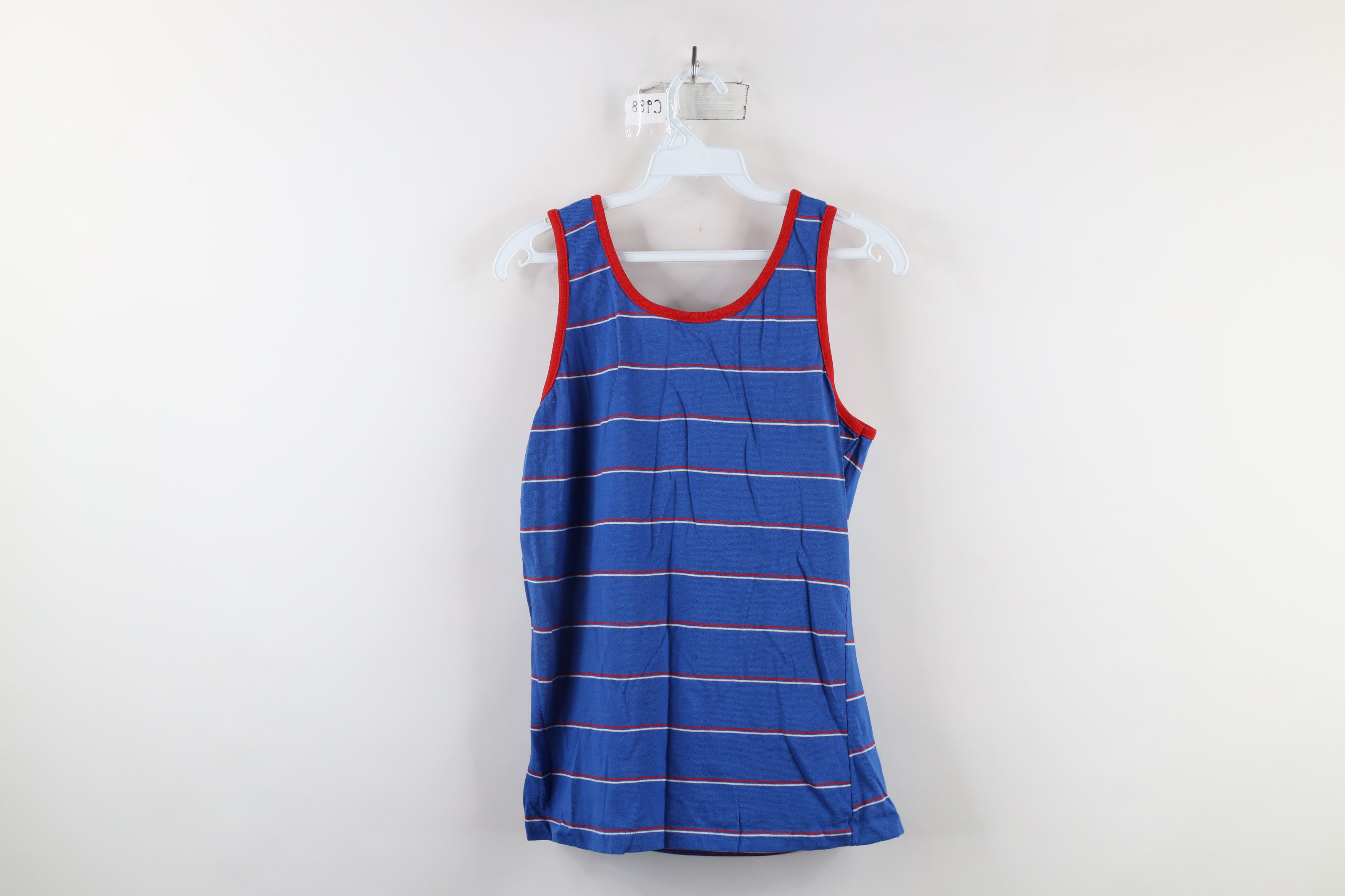 Esprit × Vintage Vintage 70s Campus Esprit Striped Tank Top T-Shirt Blue USA Size M / US 6-8 / IT 42-44 - 6 Thumbnail