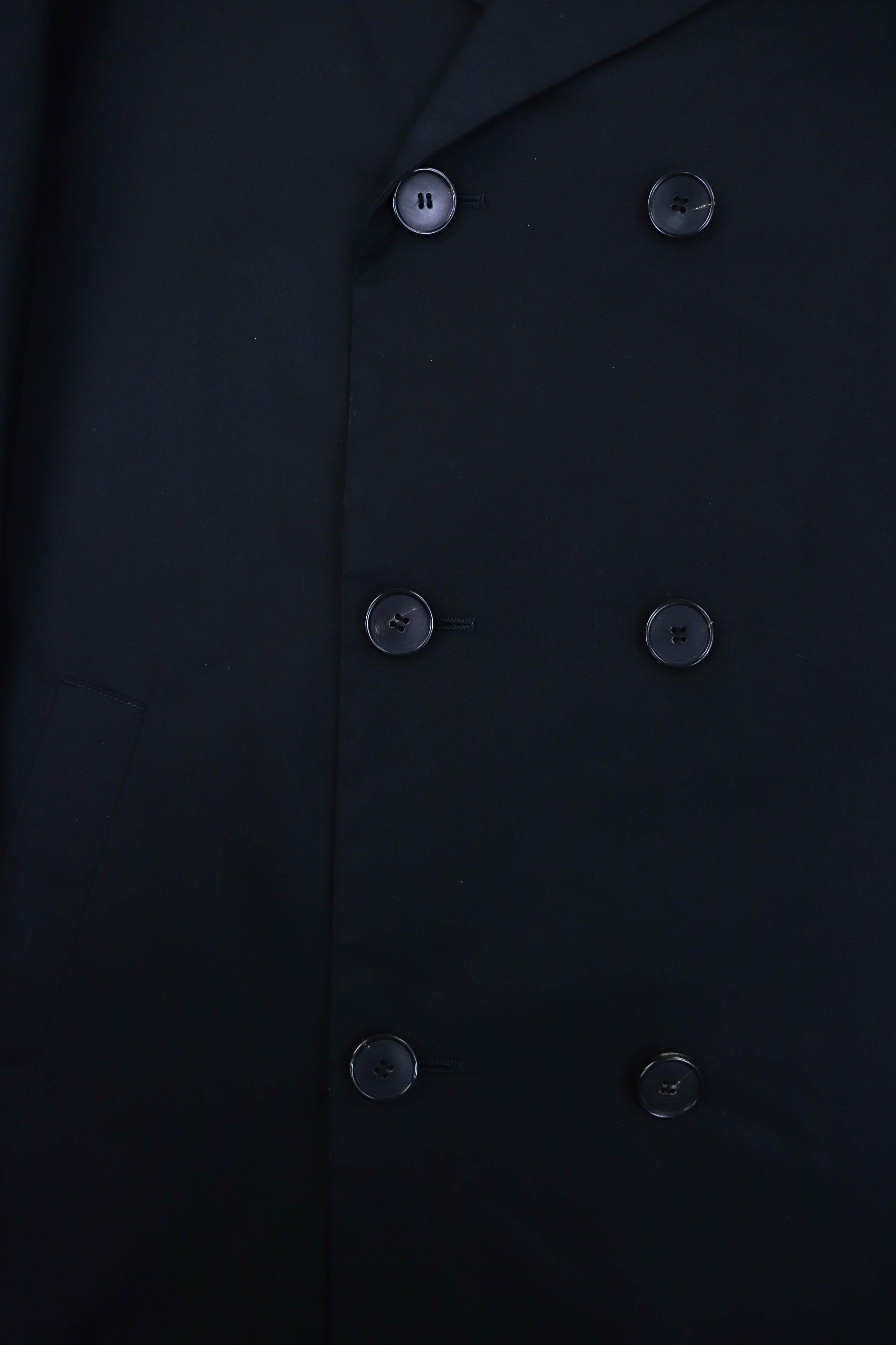 Cos COS Charcoal Black Tech Cotton Double Breasted Mac Coat Size US M / EU 48-50 / 2 - 8 Thumbnail