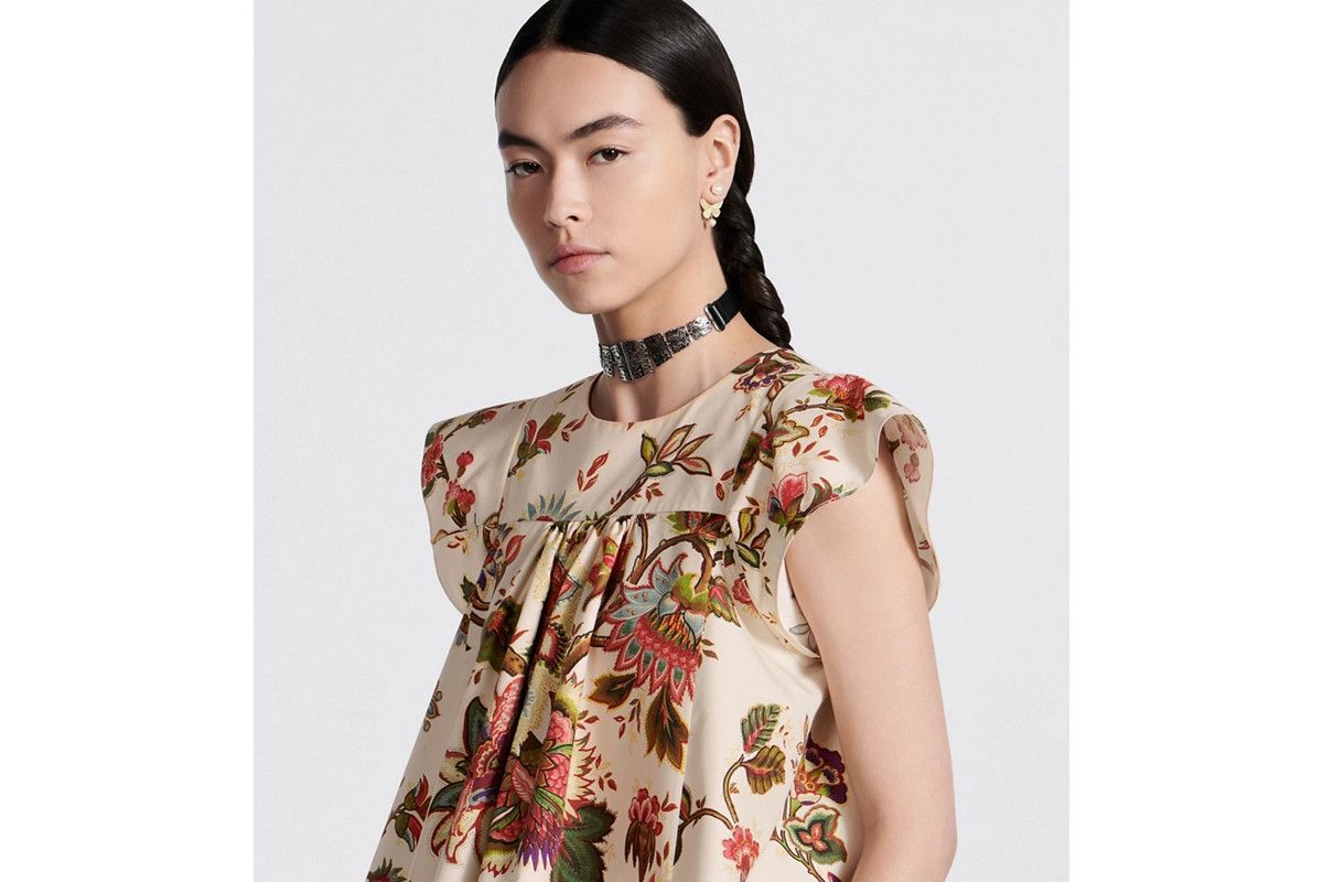 Dior o1bcso1str0225 Huipil Inspired Blouse in Multicolor Size M / US 6-8 / IT 42-44 - 7 Thumbnail