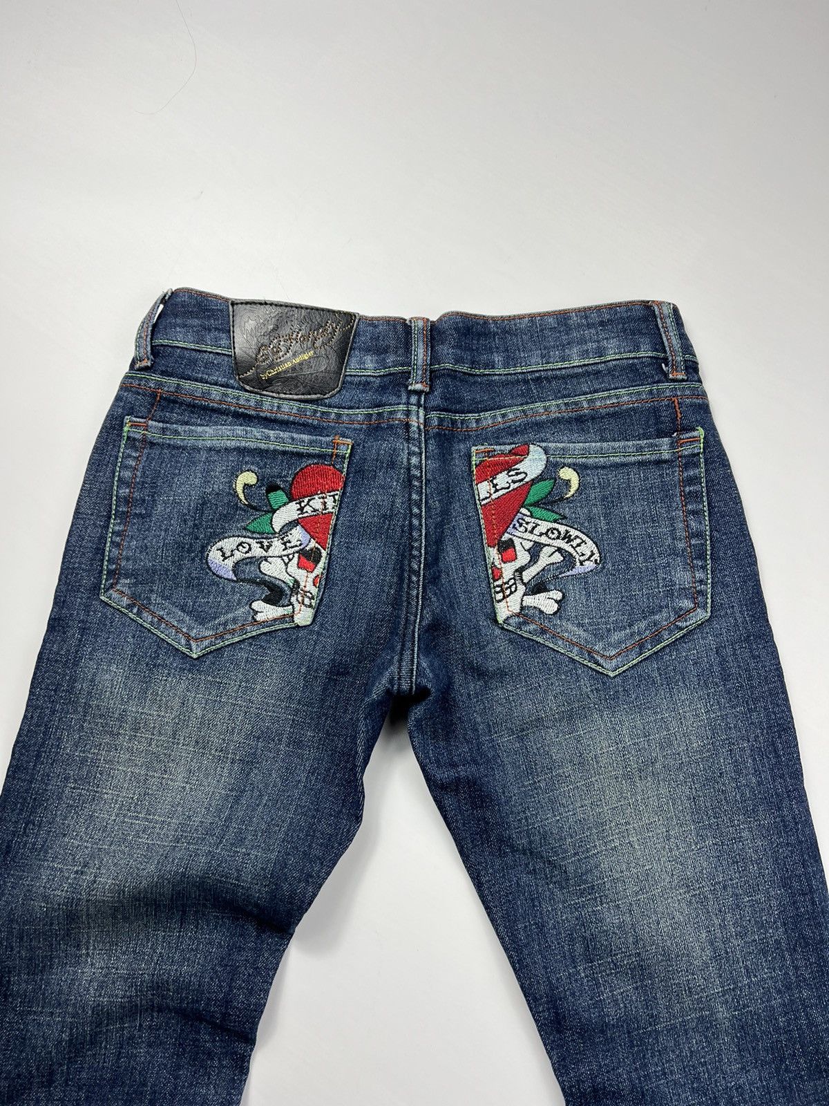 Christian Audigier Vintage Ed Hardy Big Logo Jeans Size 27 Size 27" / US 4 / IT 40 - 5 Thumbnail