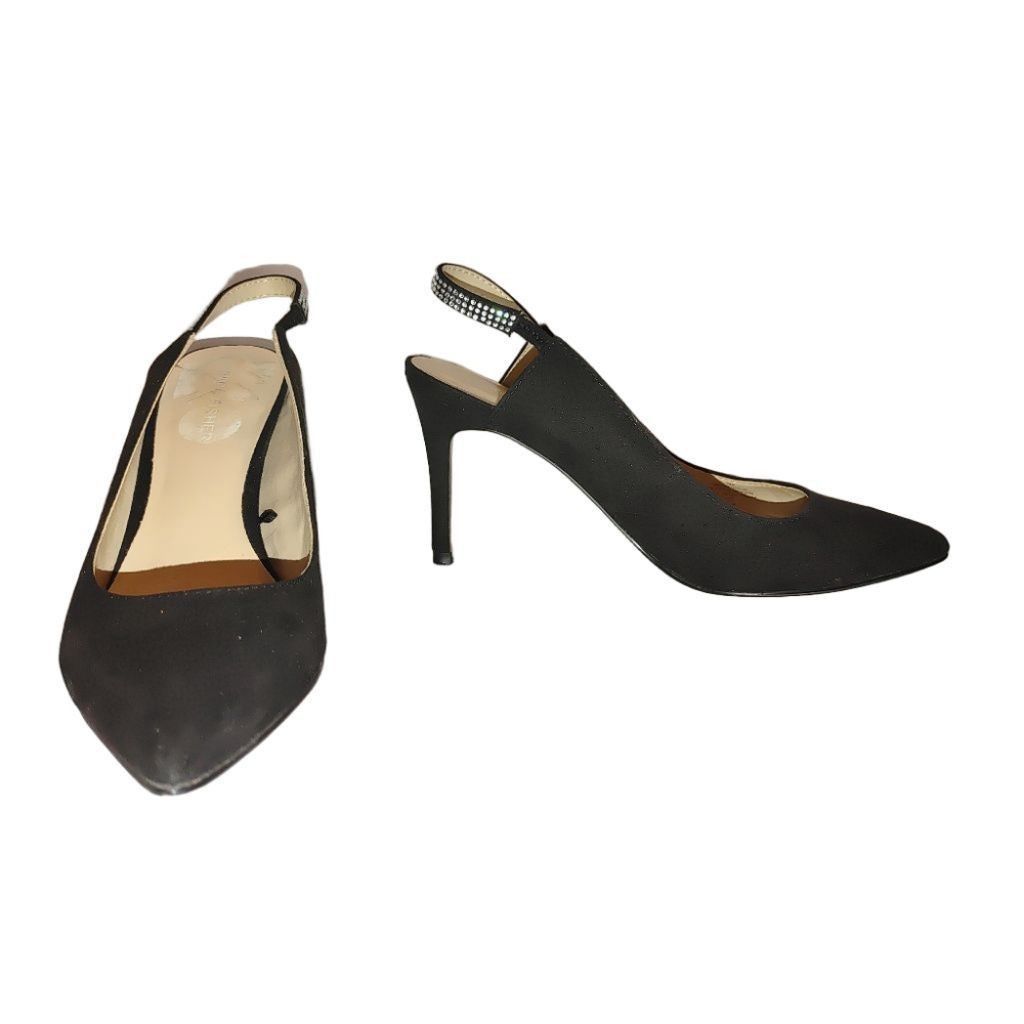 Marc Fisher Marc Fisher Suede Pumps with Rhinestone Strap Size 7M Size US 7 / IT 37 - 3 Thumbnail