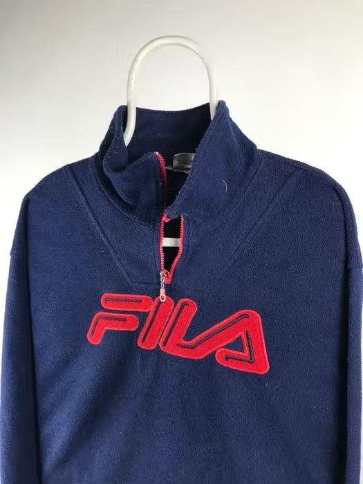 Fila Vintage Fila fleece half zip embroidered logo size XXLARGE Size US XL / EU 56 / 4 - 2 Thumbnail