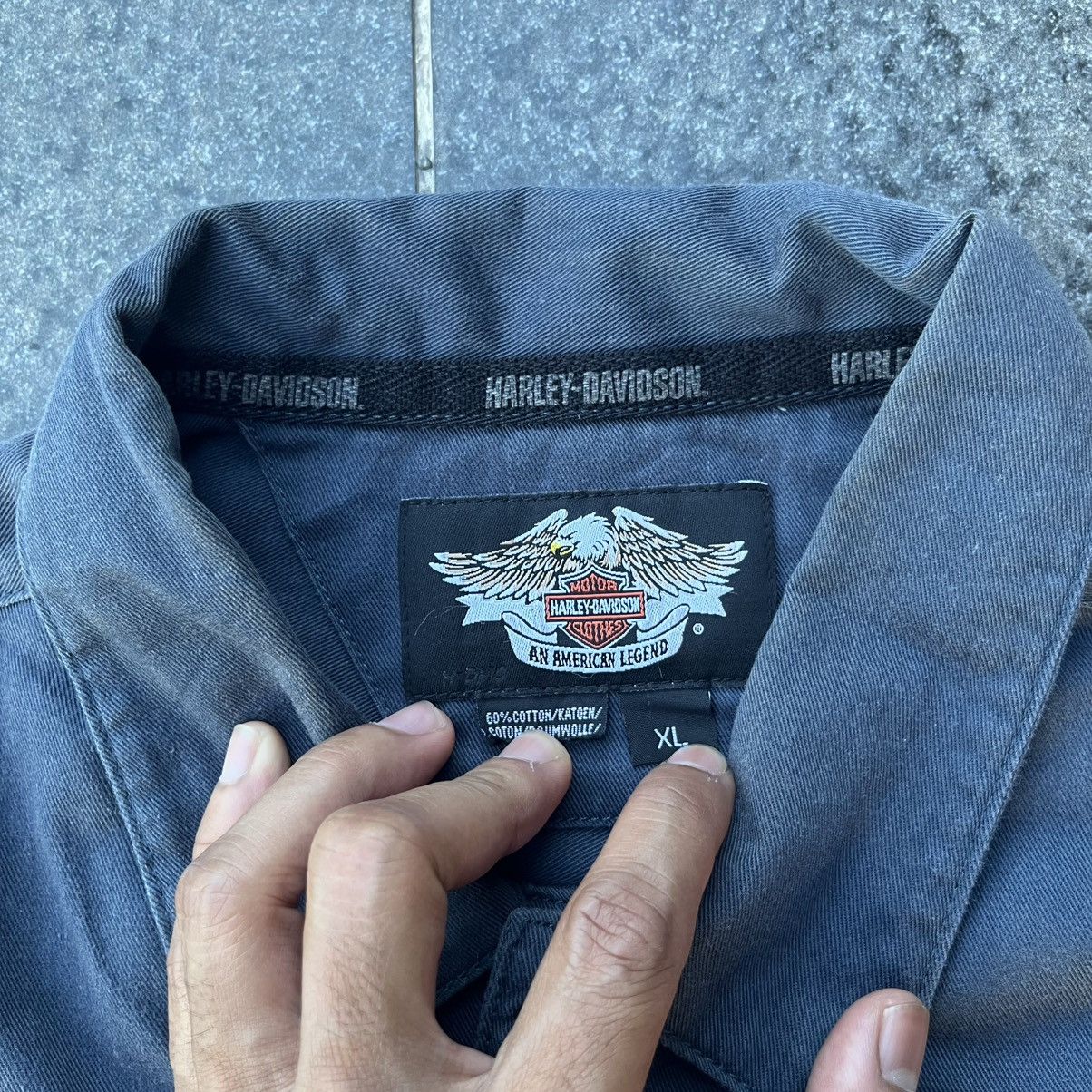 Harley Davidson × Vintage Vintage Harley Davidson V-Twin Navy Blue Shirt Size US XL / EU 56 / 4 - 8 Thumbnail