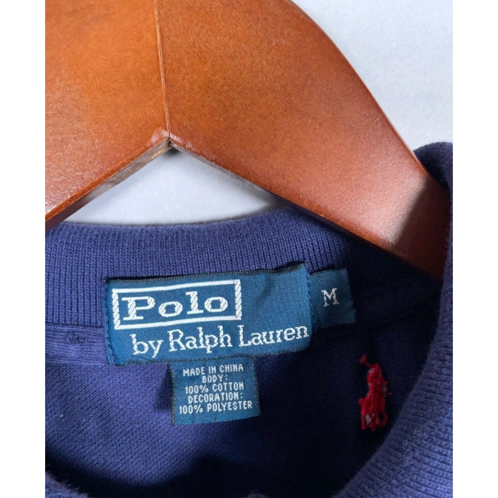 Polo Ralph Lauren VINTAGE Polo Ralph Lauren Polo Shirt Men Medium Dark Blue Red Geometric Embroidered 90s Preppy Size US M / EU 48-50 / 2 - 4 Thumbnail