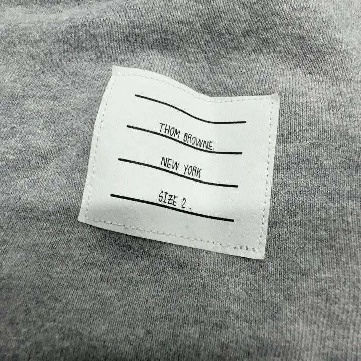 Thom Browne Thom Browne Classic Grey Stripe Crewneck Sweatshirt -2507 Size US M / EU 48-50 / 2 - 2 Thumbnail
