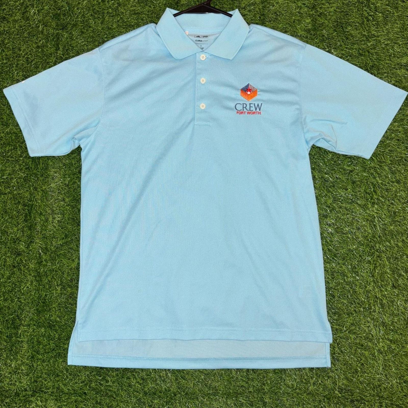 Adidas Men's Light Blue Adidas ‘Crew’ Fort Worth Golf Polo Size US S / EU 44-46 / 1 - 1 Thumbnail
