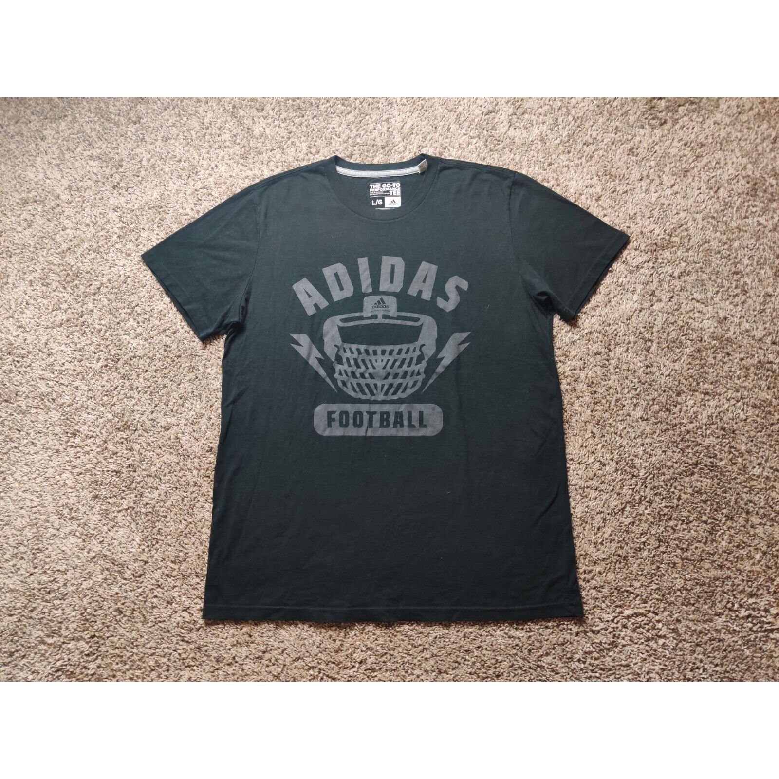 Adidas Adidas Shirt Adult Mens Large Black Football Spell Out Logo Size US L / EU 52-54 / 3 - 1 Thumbnail