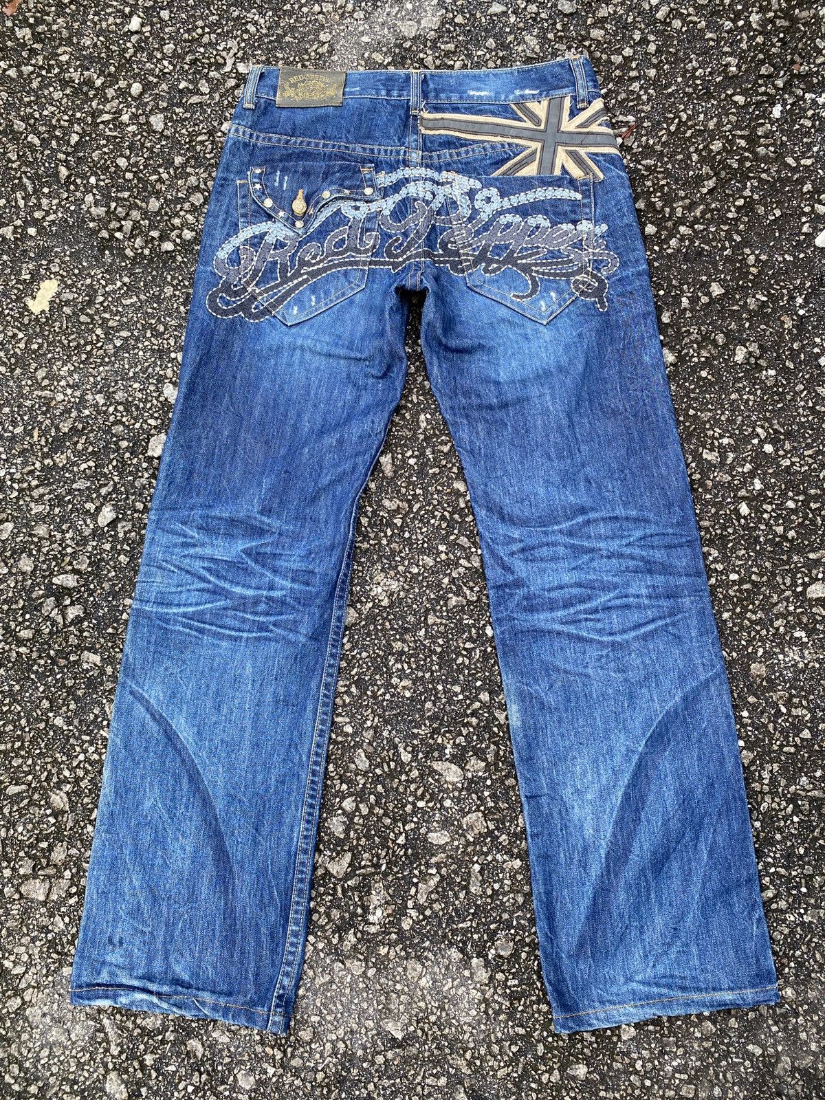 If Six Was Nine × Japanese Brand × Tornado Mart 1990s - Red Pepper Distressed Logo Design Denim Size US 32 / EU 48 - 2 Thumbnail