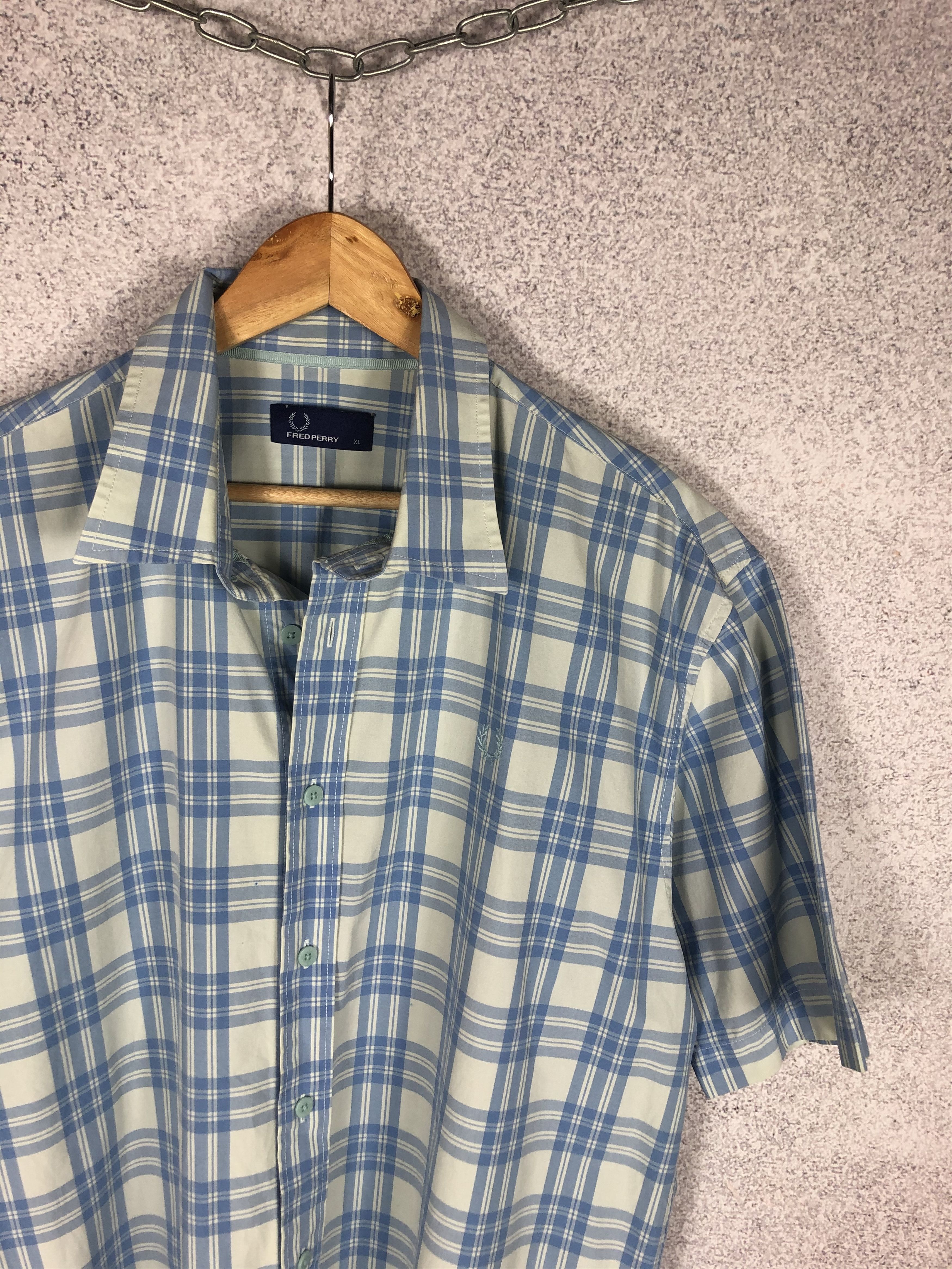 Fred Perry Vintage Fred Perry Check Shirt Short Sleeve size XL Size US XL / EU 56 / 4 - 2 Thumbnail