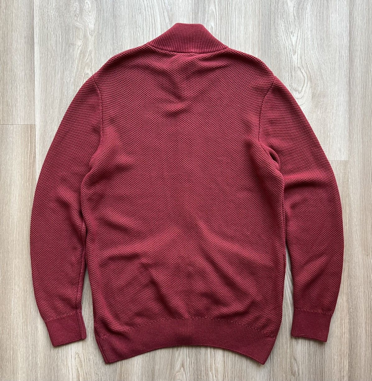 Lacoste × Vintage Vintage Lacoste Zip Up Knit Cherry Sweater Size US XL / EU 56 / 4 - 11 Thumbnail