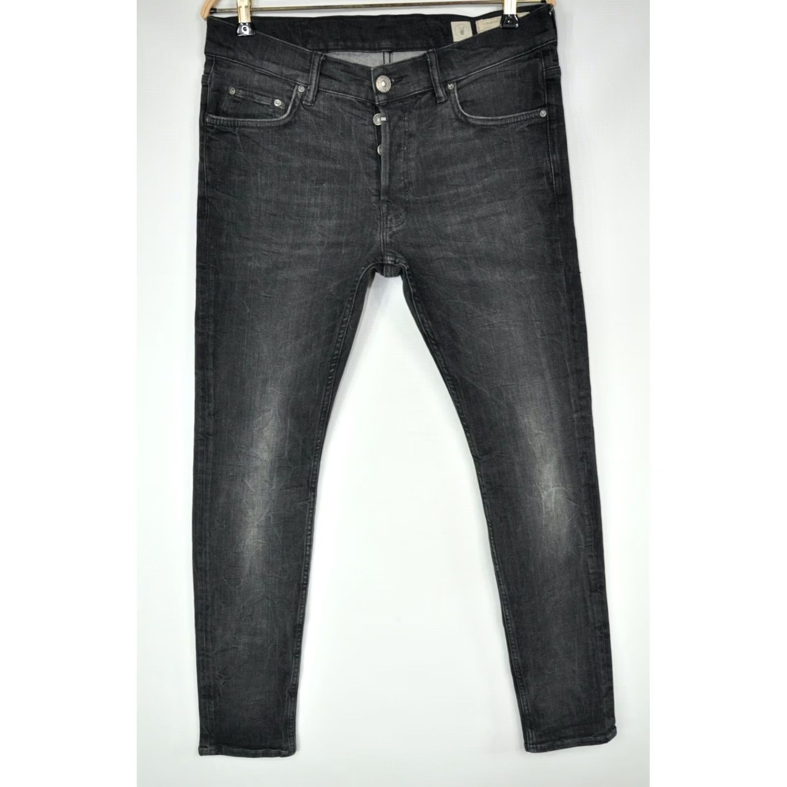 Allsaints AllSaints Print Cigarette Skinny Jeans Men 32 Black 98%Cotton 2%Elastane Slim Stretch Denim Vintage N/A N/A Size US 32 / EU 48 - 2 Thumbnail