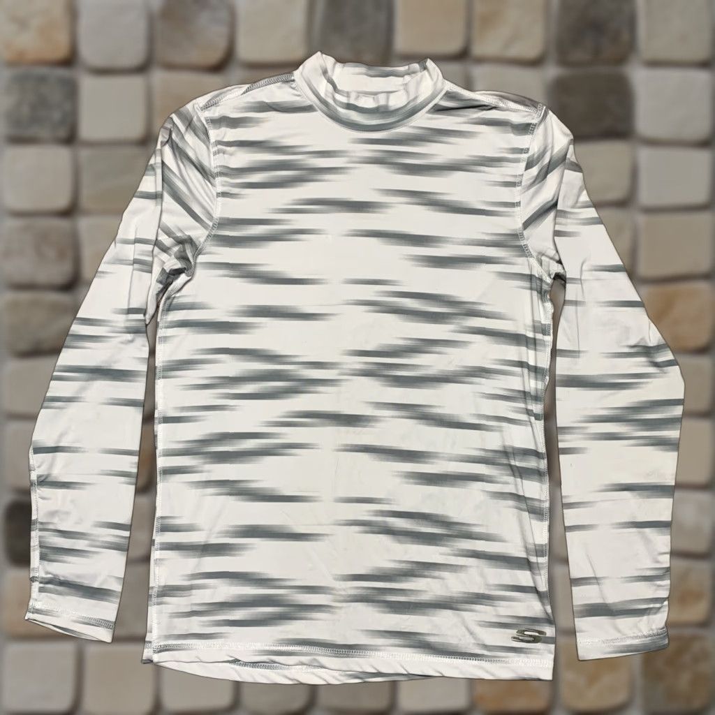 SKECHERS Skechers Pullover Sport Shirt Men’s Small White Gray Silver Athletic Shirt Long Sleeve Mens Size US S / EU 44-46 / 1 - 1 Thumbnail