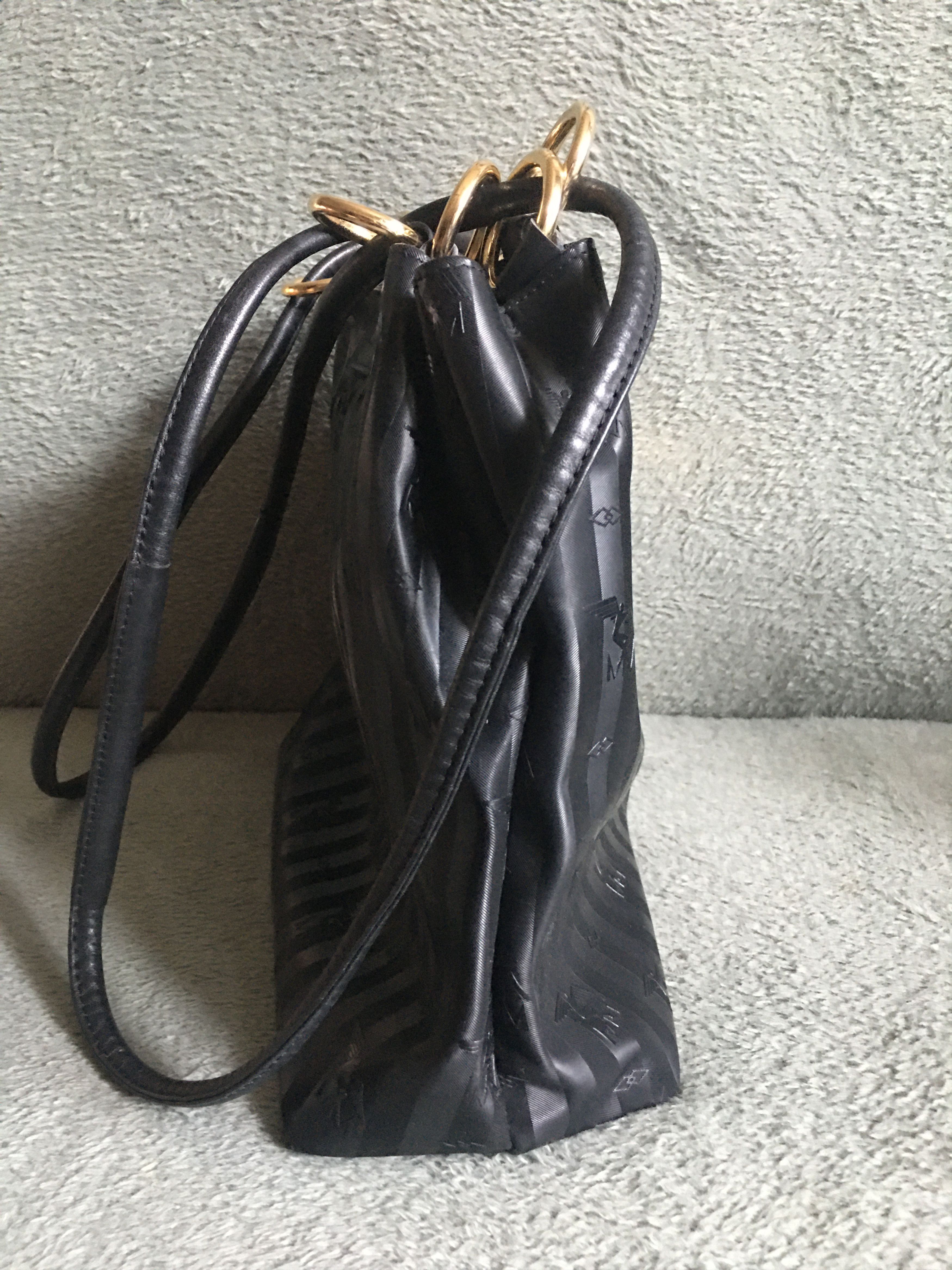 Maison Mollerus Maison Mollerus MM Leather Black Monogram ShoulderBag Size ONE SIZE - 4 Thumbnail