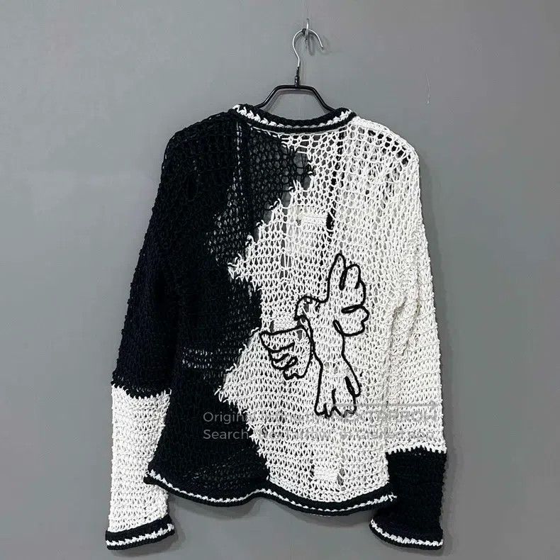 Other Chanel Peace Pigeon Hollow-out Knitted Cardigan coat Size S / US 4 / IT 40 - 3 Thumbnail