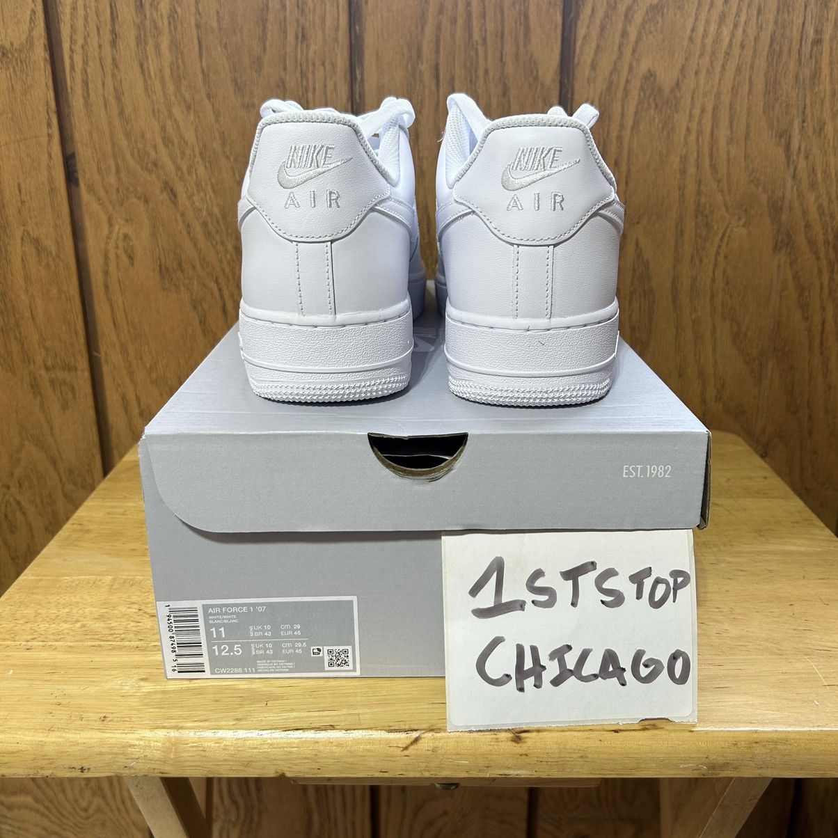 Nike Nike Air Force 1 Low White Sneakers Men's 11 CW2288-111 NEW Size US 11 / EU 44 - 3 Thumbnail